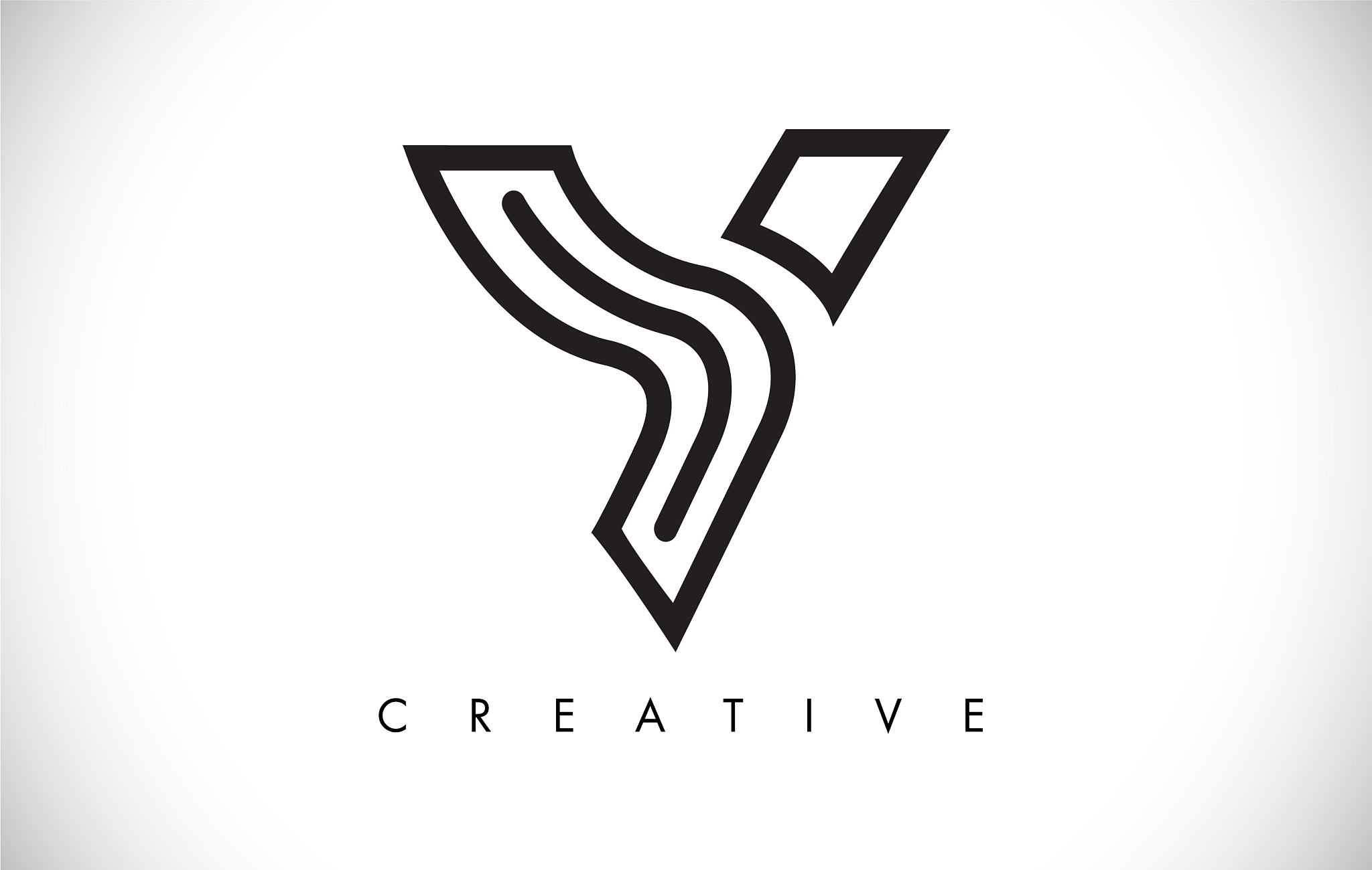 v letter modern trendy design logo letter v icon