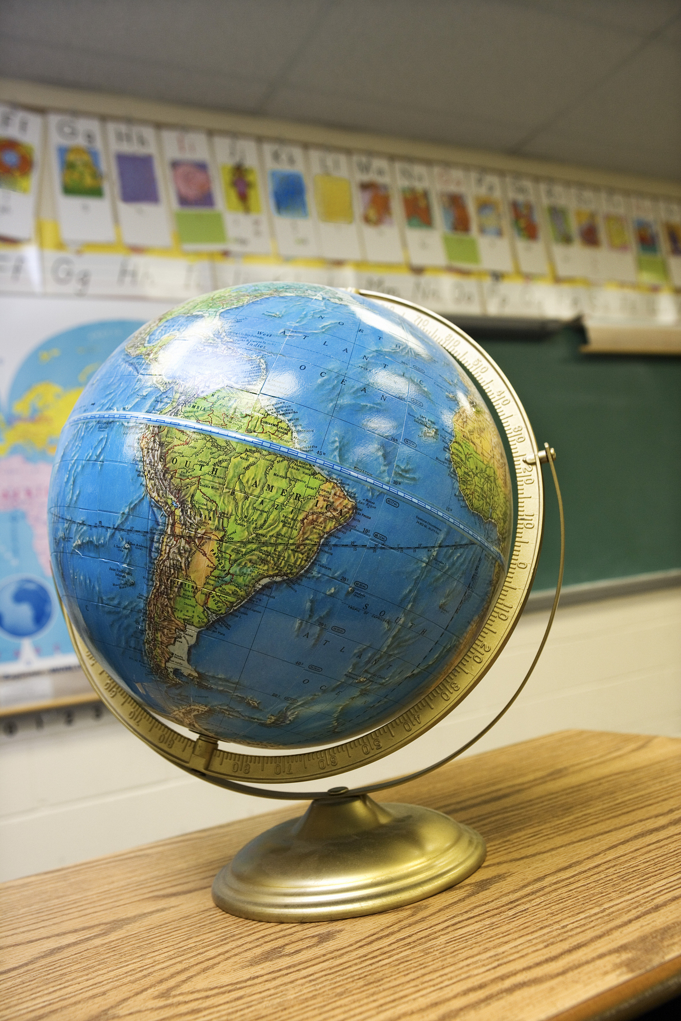 globe in classroom