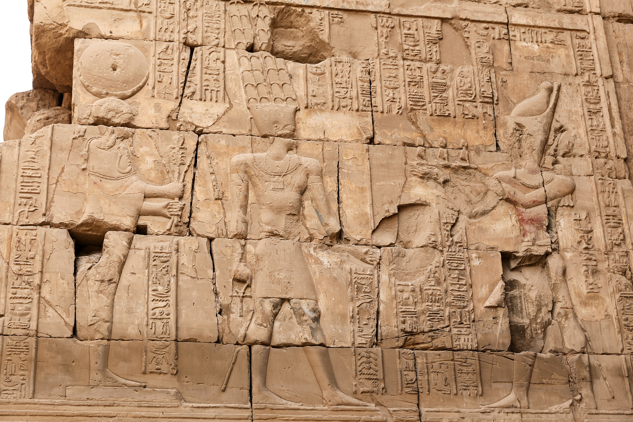 hieroglyphics in karnak temple, luxor, egypt