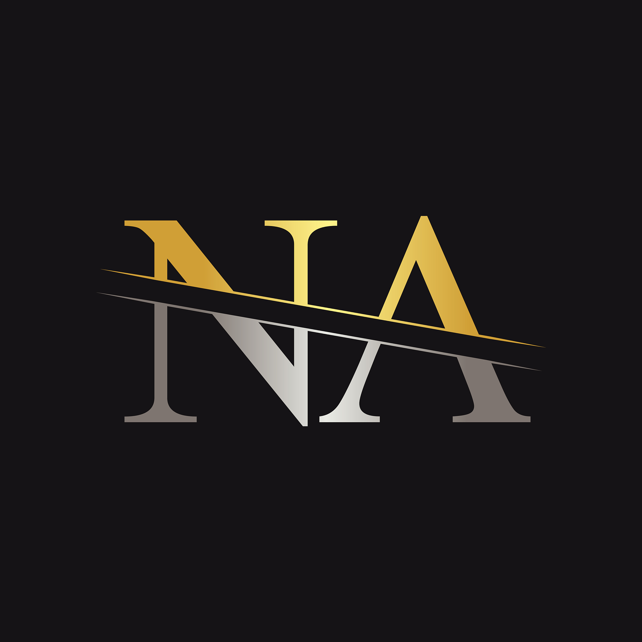 initial monogram letter na logo design template
