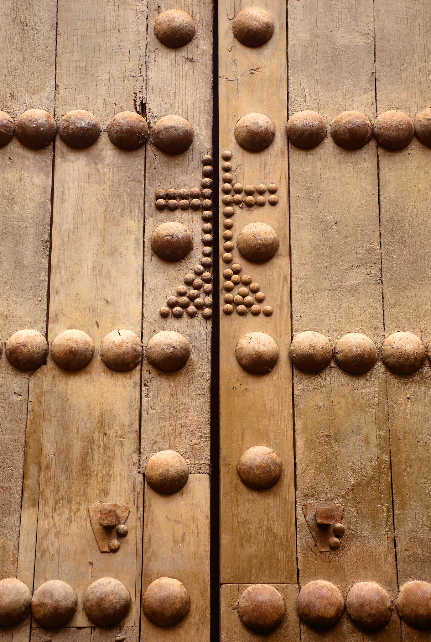 cordoba, andalucia, spain. detail of a very old door in the medi