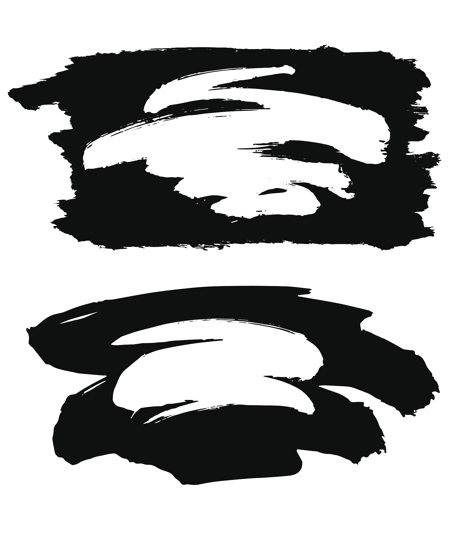 black paint stroke frames