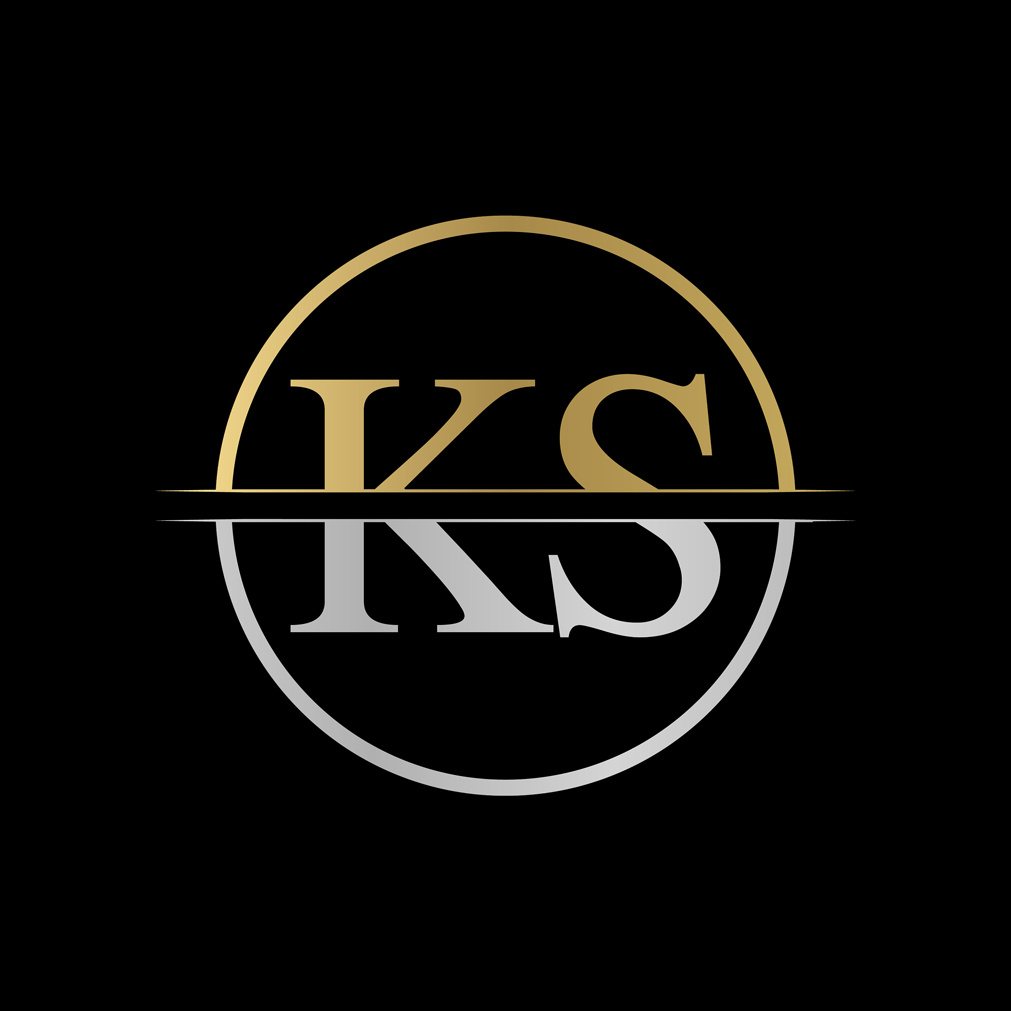 initial ks letter logo design abstract letter ks