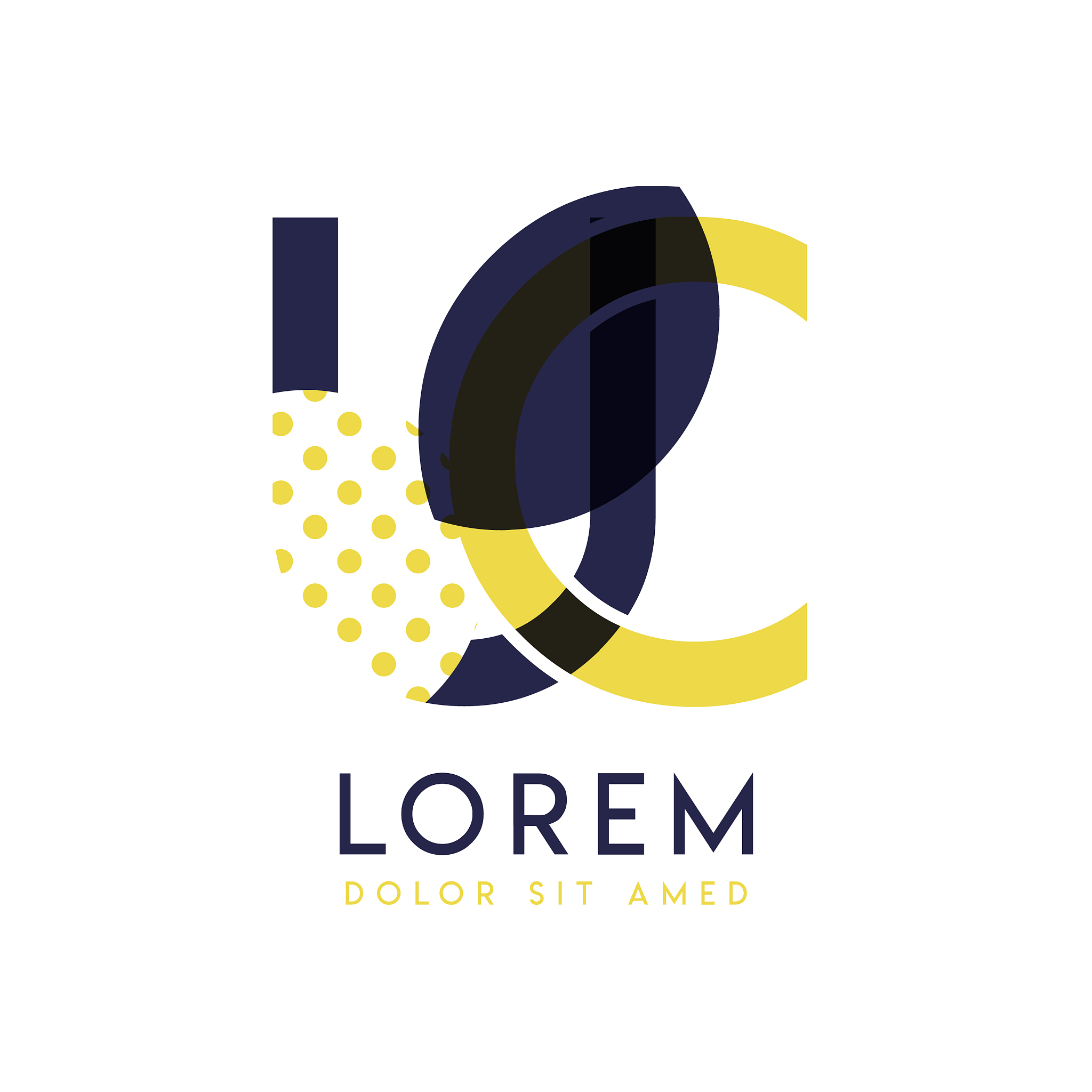 uc simple logo design with yellow and purple