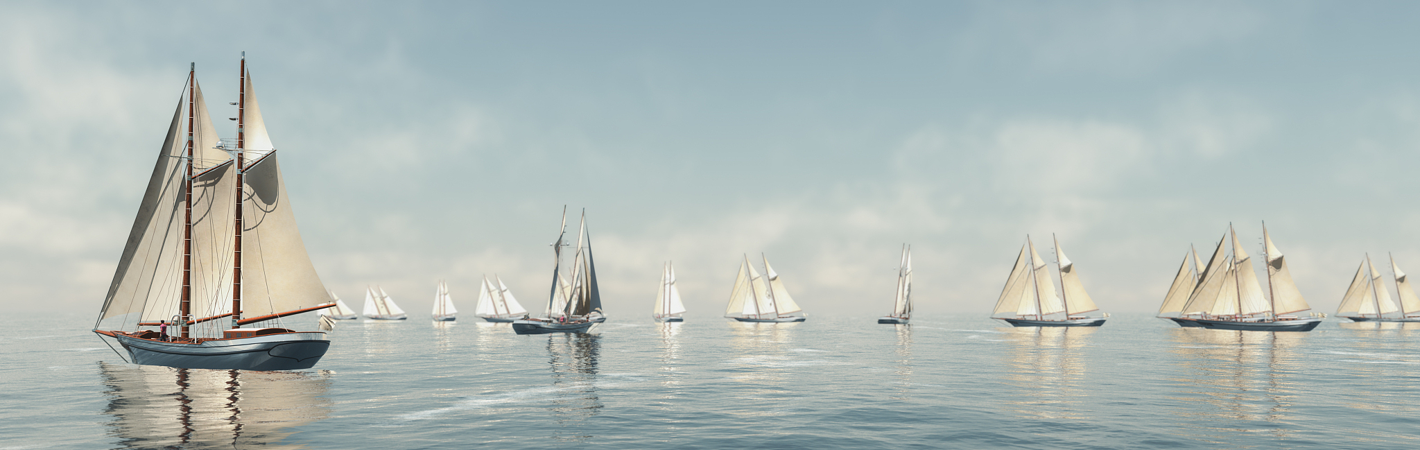 sailboat sailing in the sea