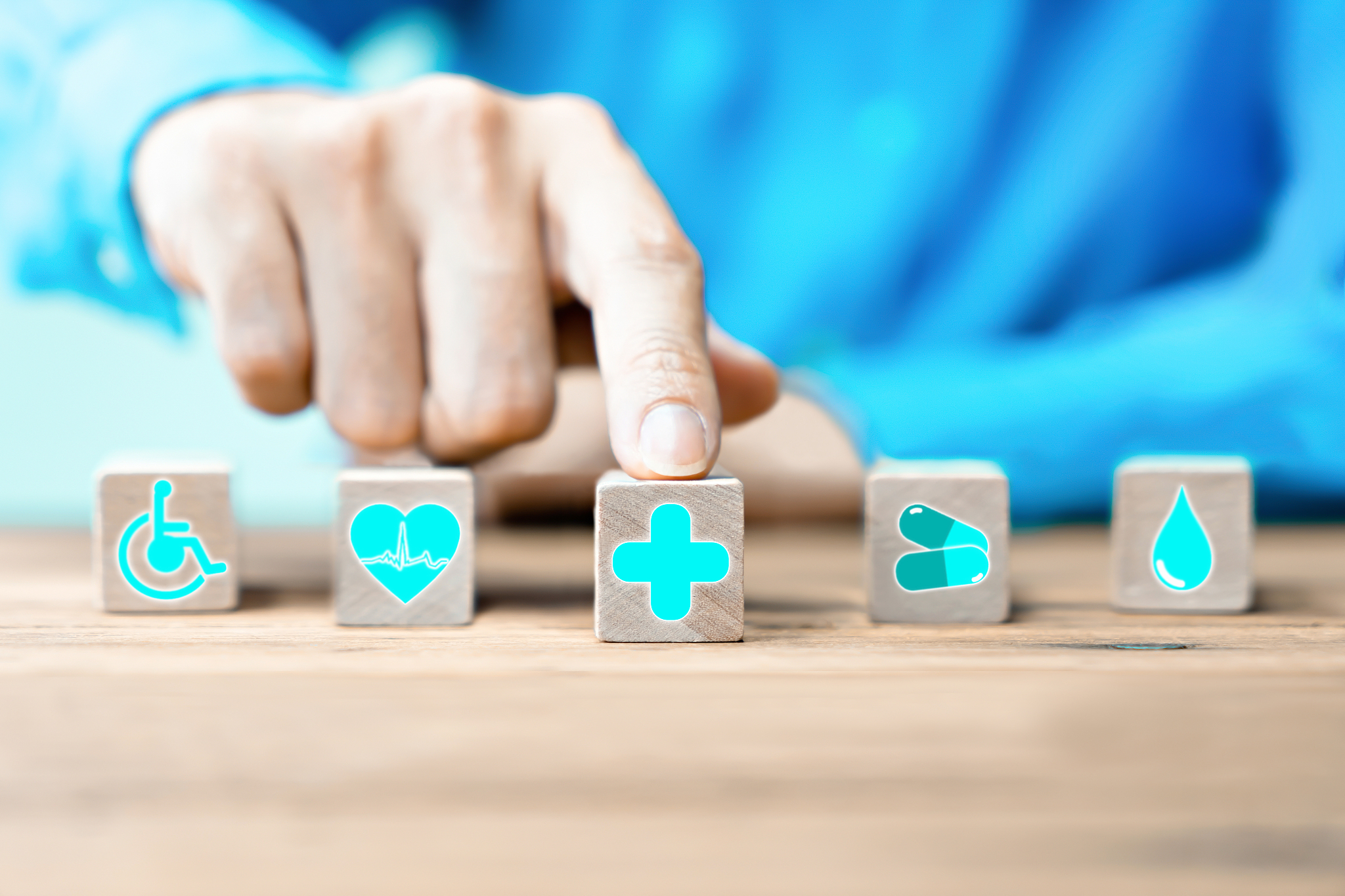 business people chooses a icons healthcare symbol