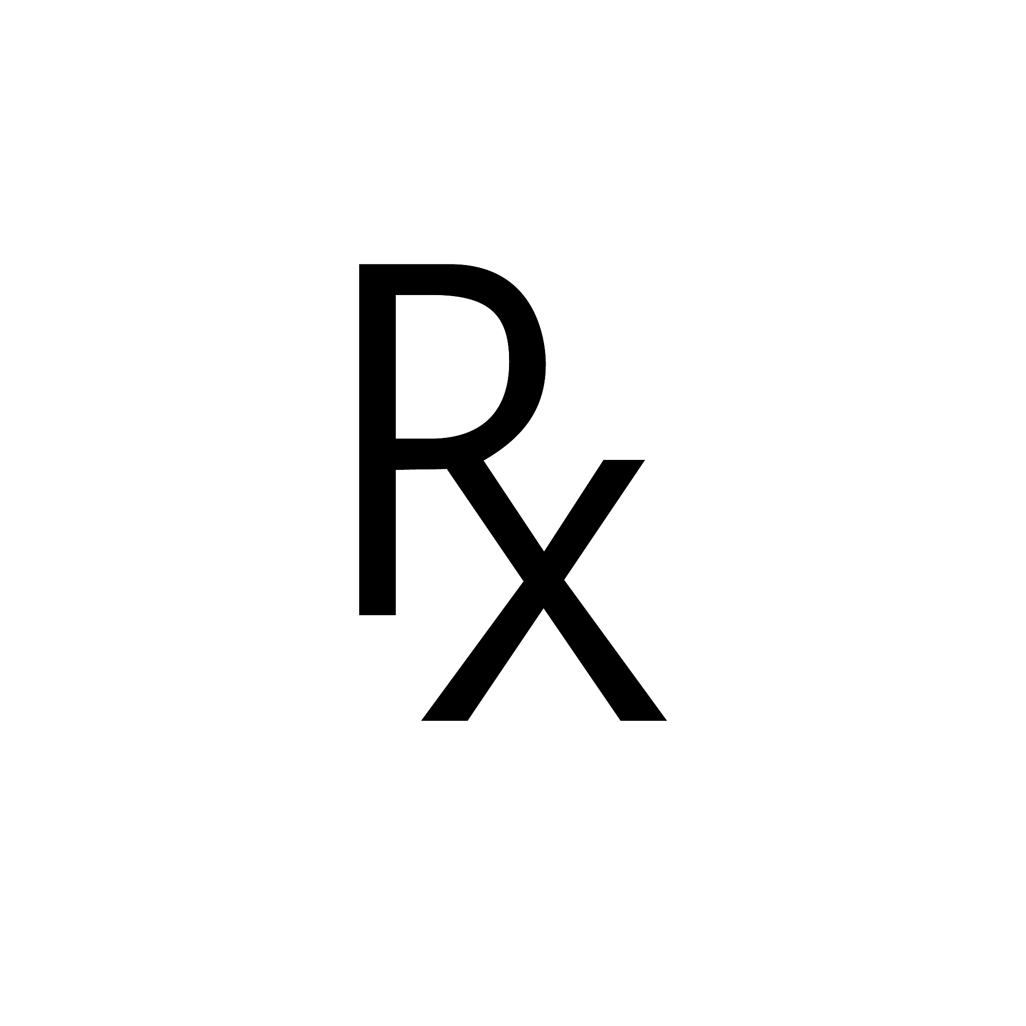 sign of medical regular prescription receipt. rx icon