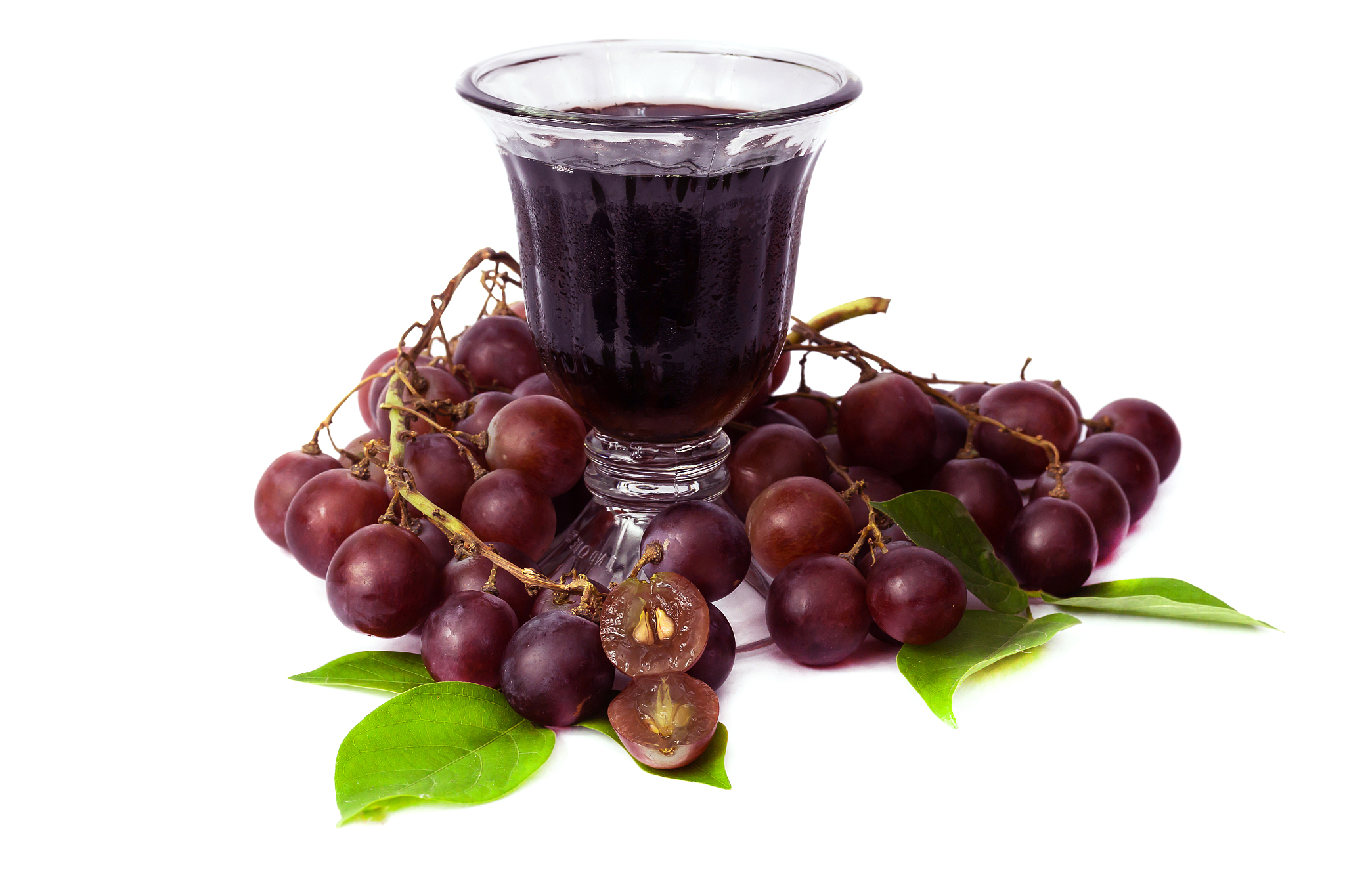 purple grapes with grape juice from the thailand garden