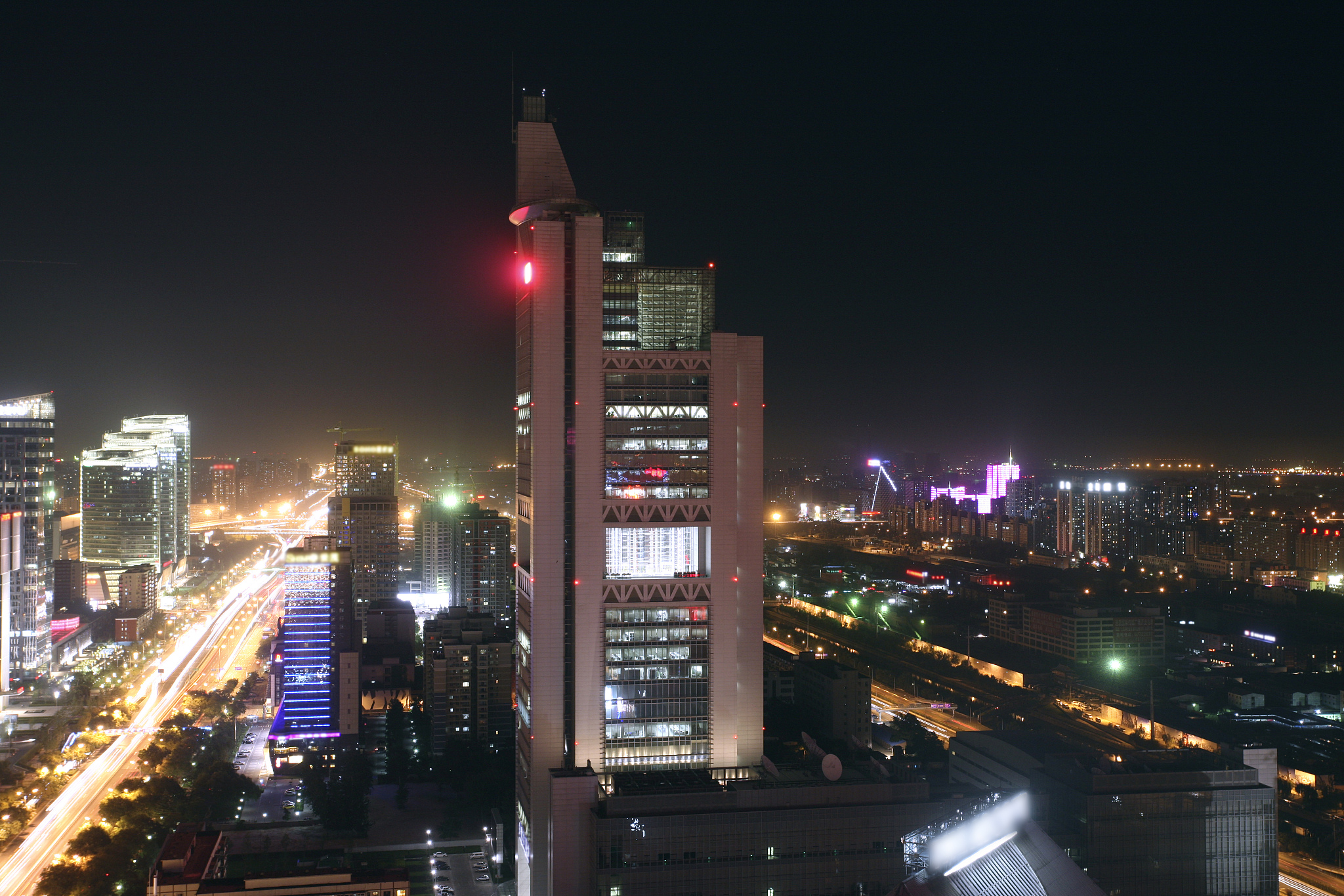 北京城市建筑夜景