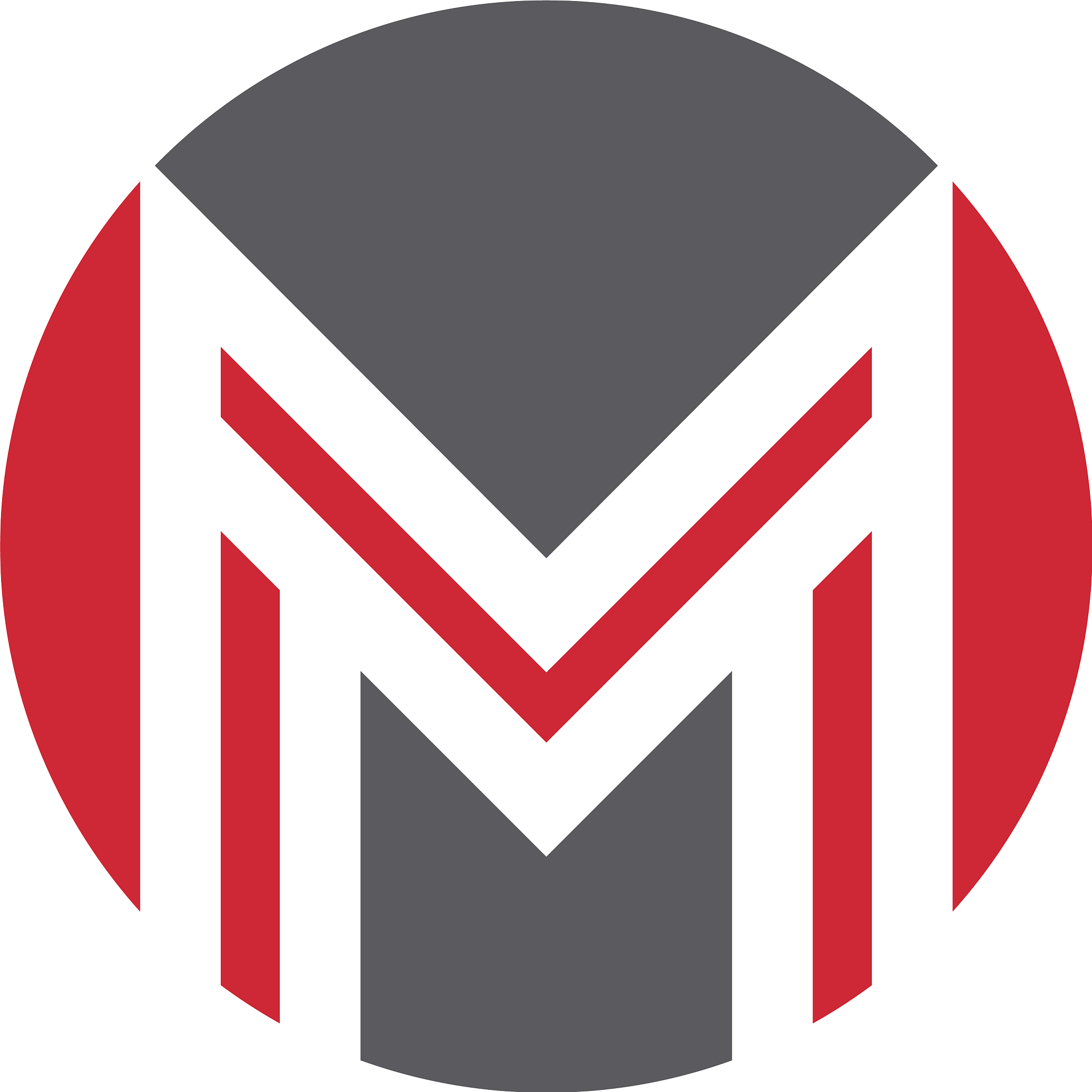 m letter logo template