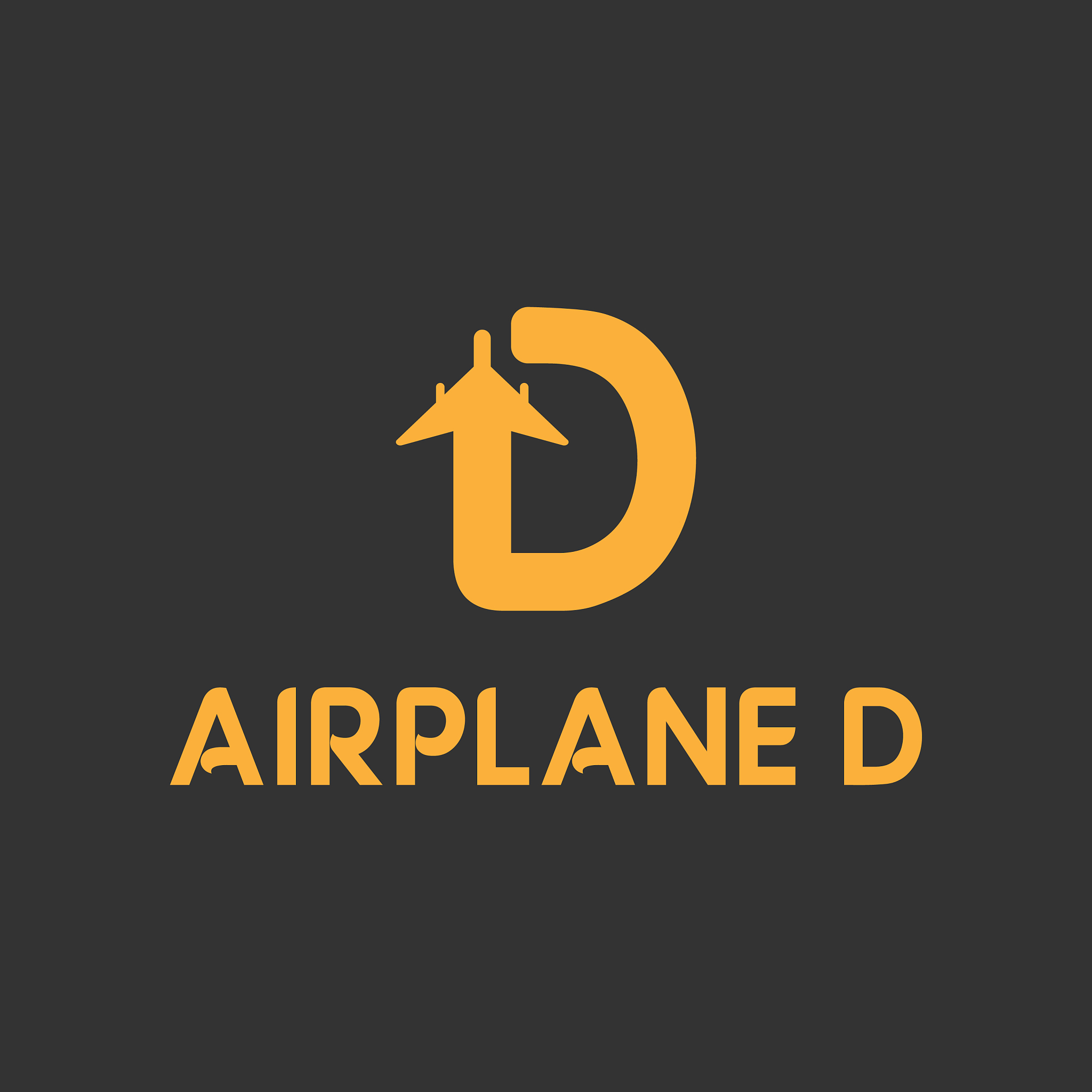 initial d travel logo design orange color