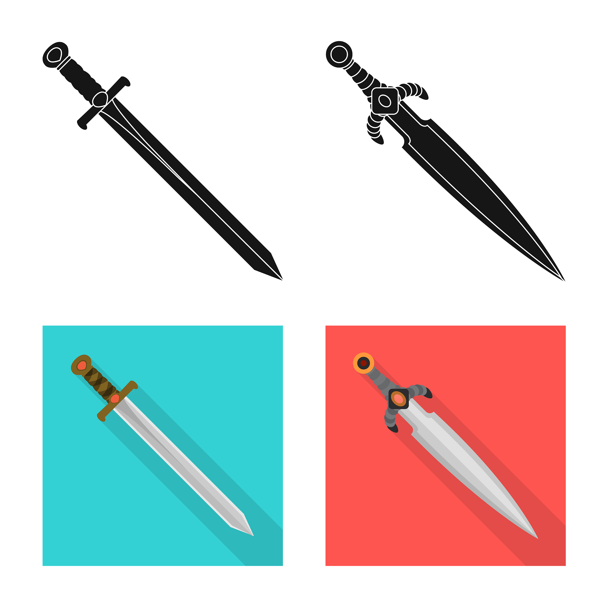 game and armor logo set of