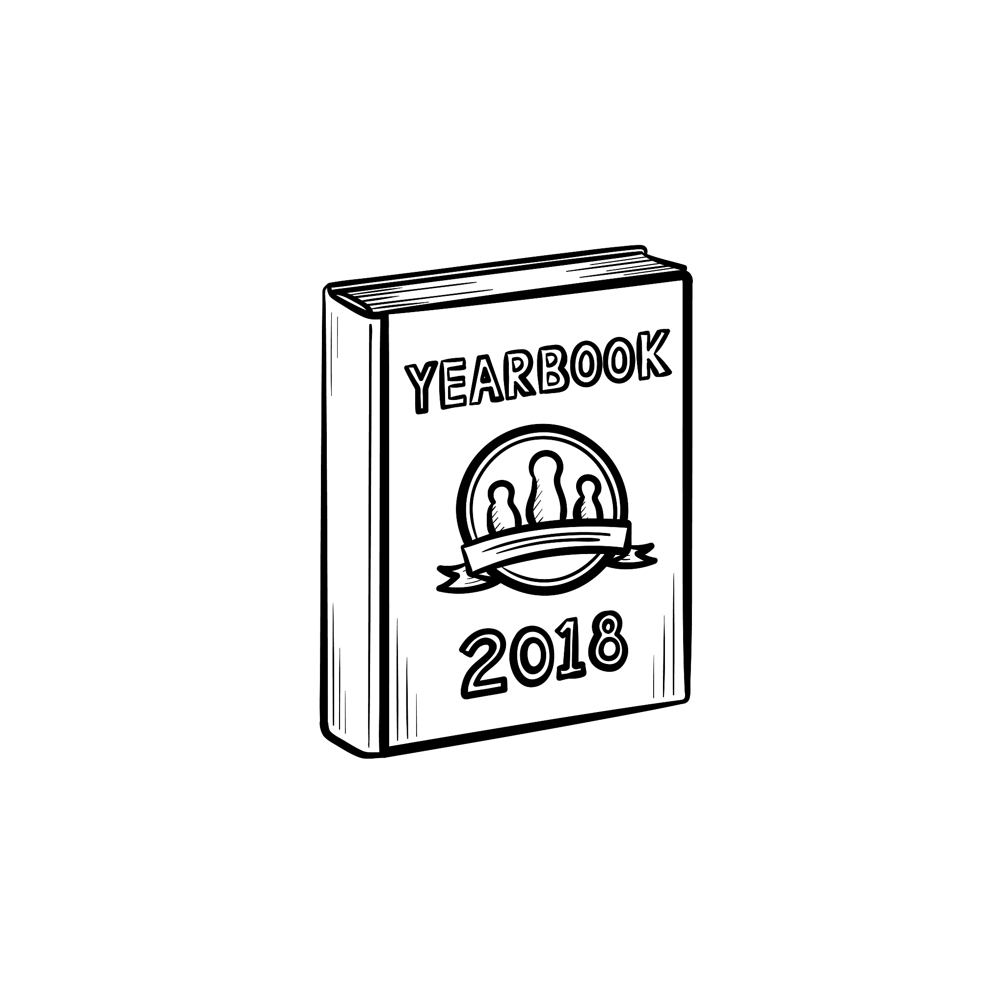 yearbook hand drawn sketch icon
