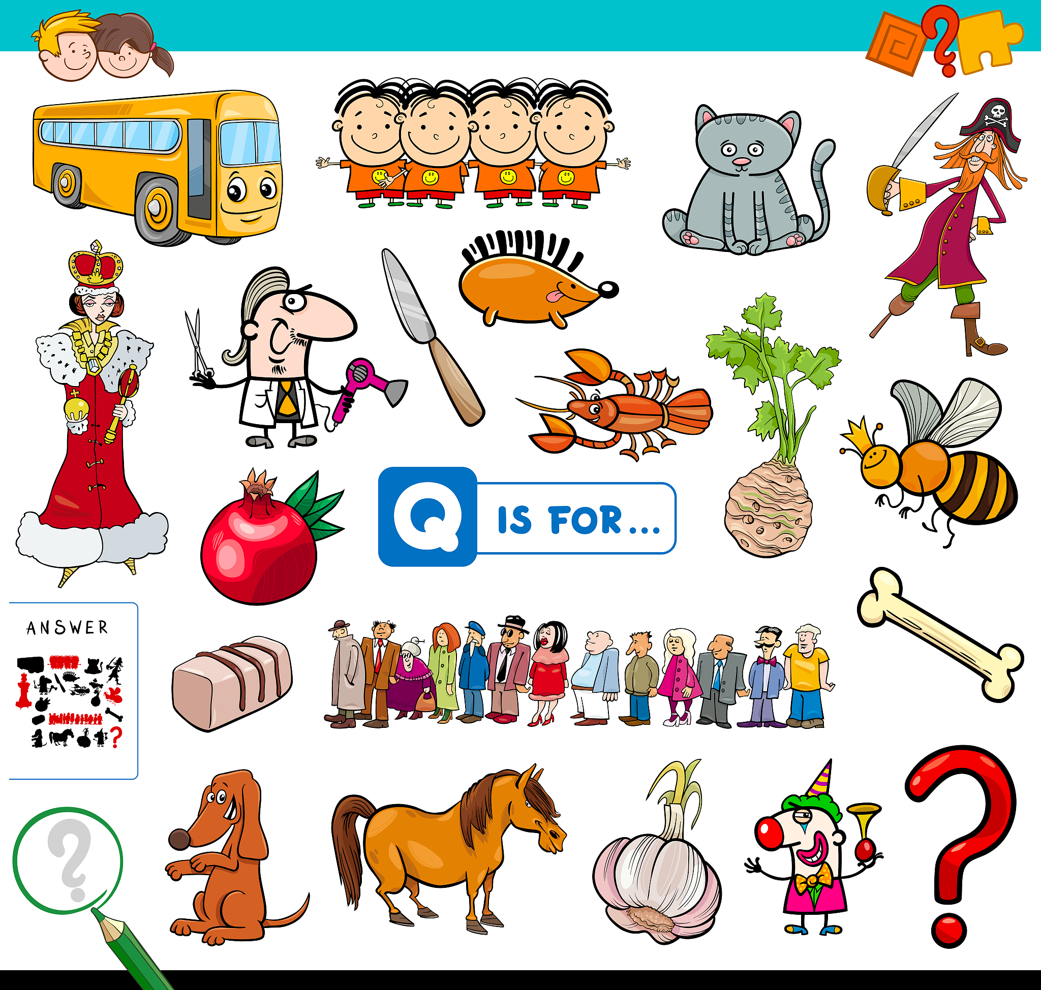q is for educational game for children