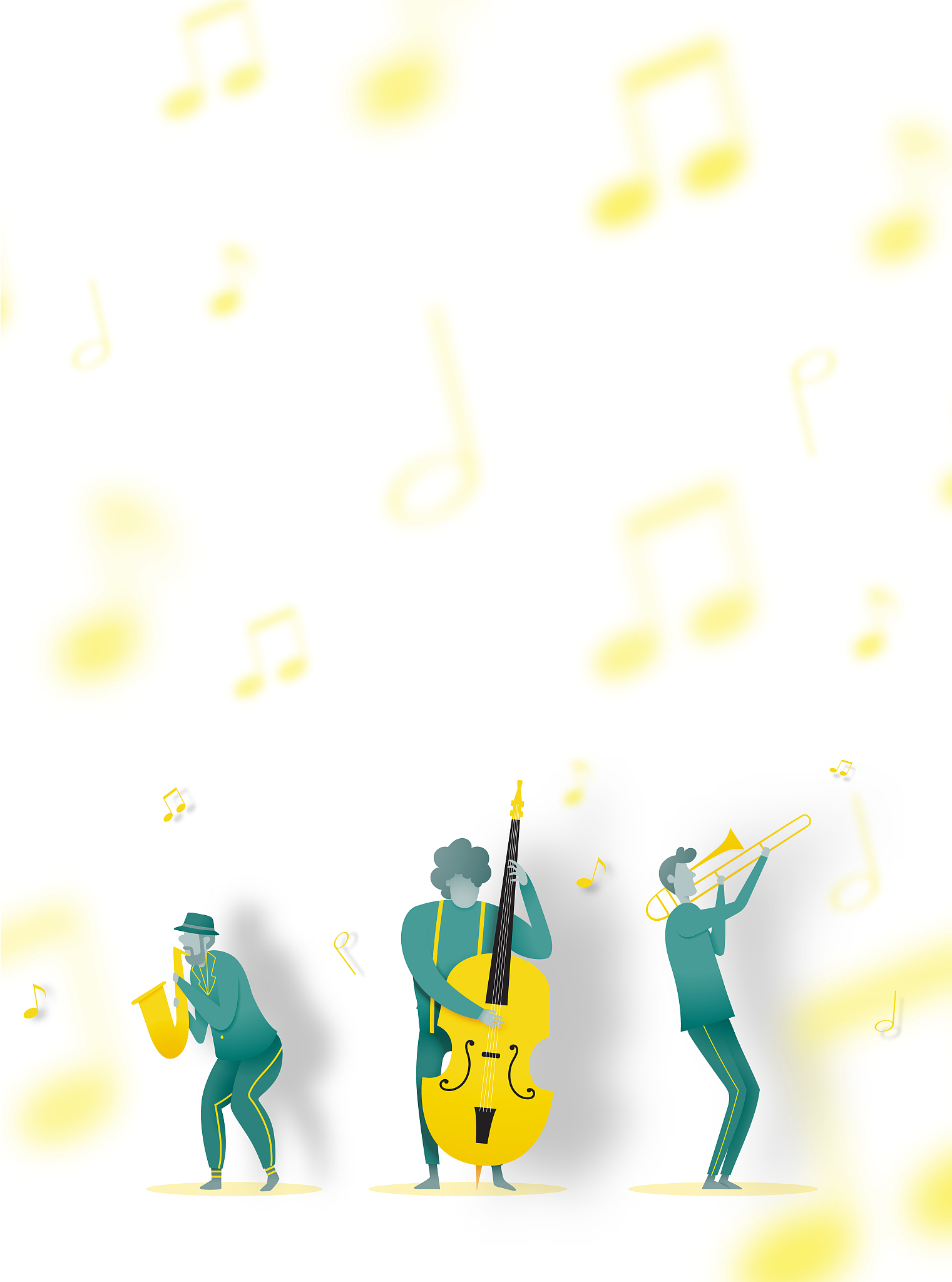 man play saxophone in dribble and paper art