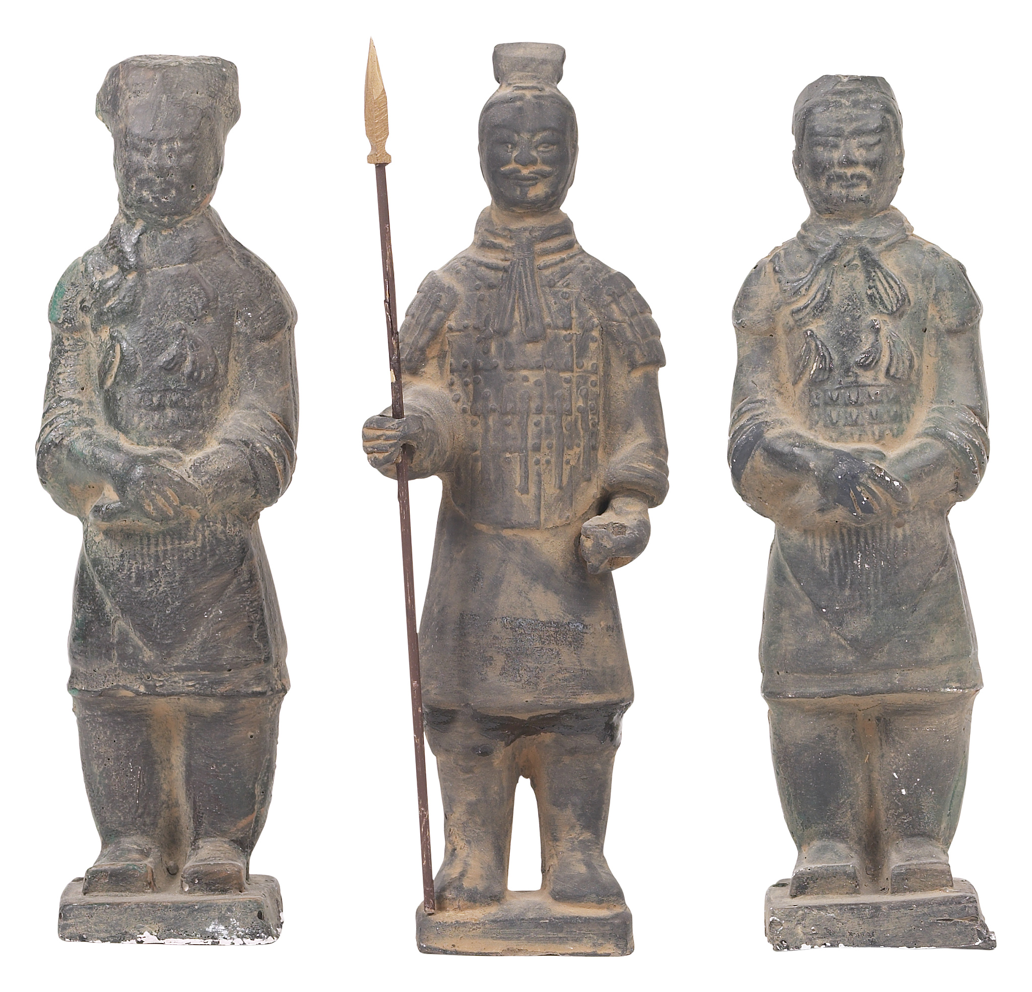 我创作了一套兵马俑文创选取了众多兵马俑中的将军俑、车士俑、文官俑、跪射俑、骑兵俑、立射俑请帮我写500字的创作理念