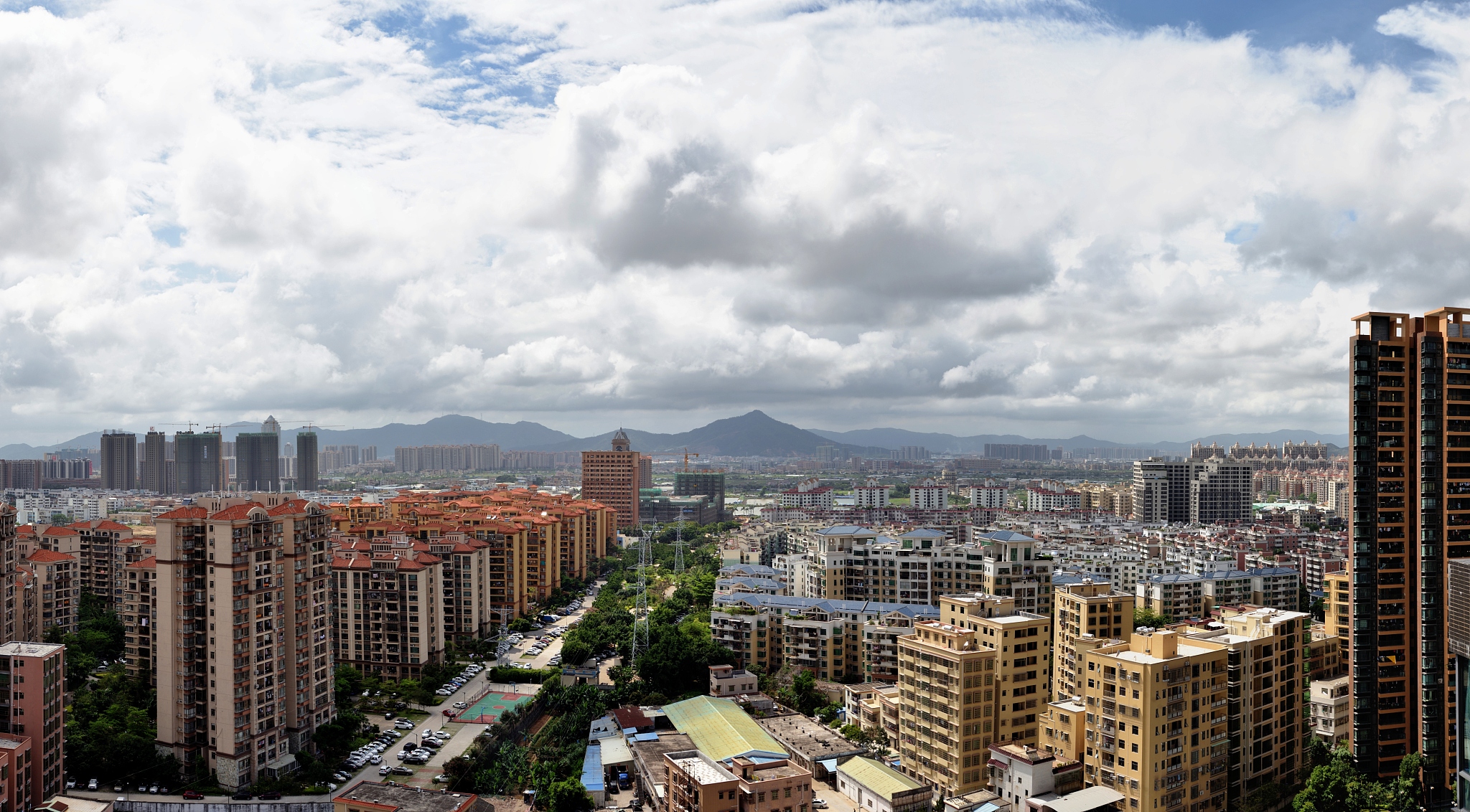 panorama view city skyline