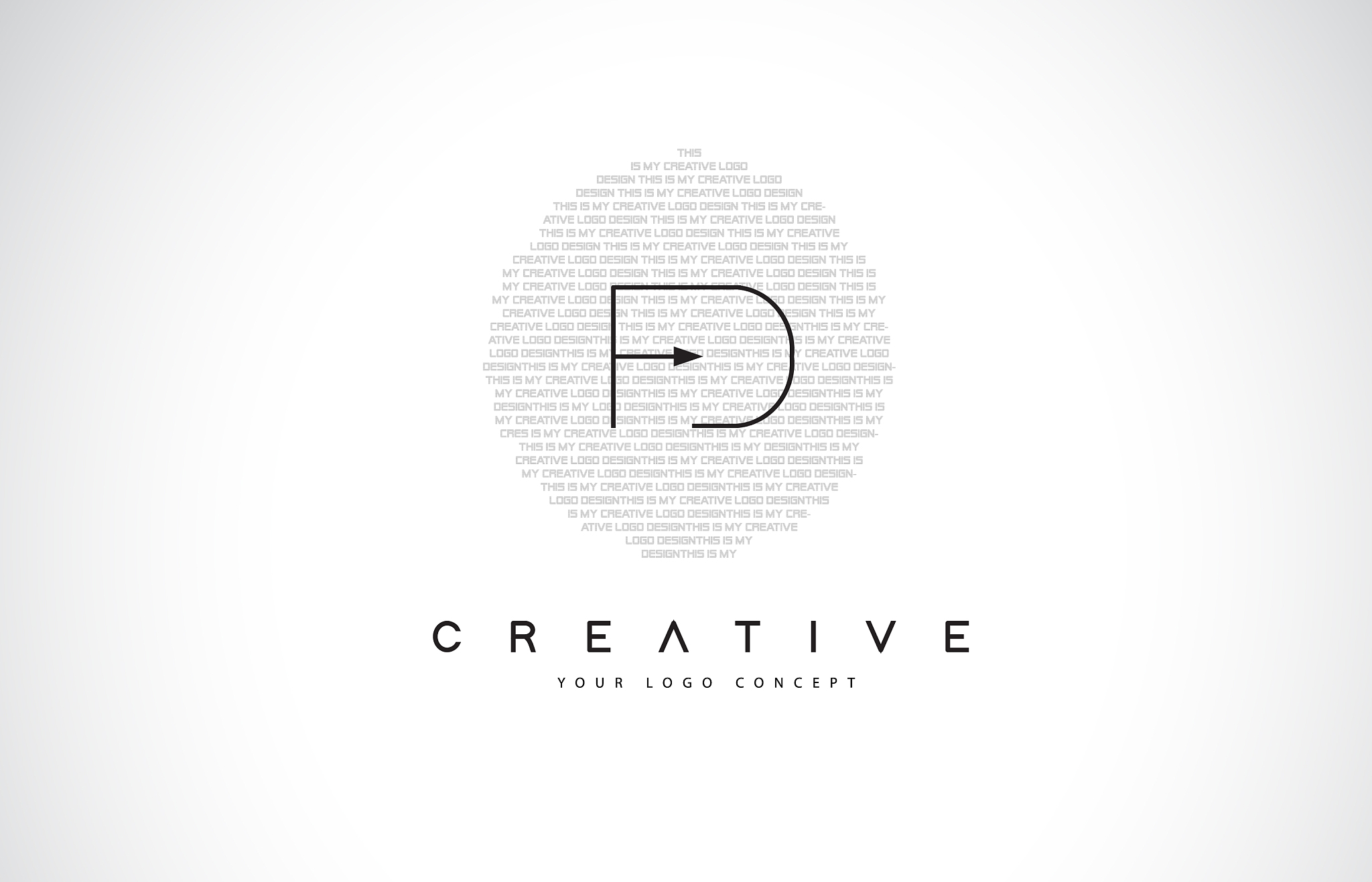 fd f d logo design with black and white creative