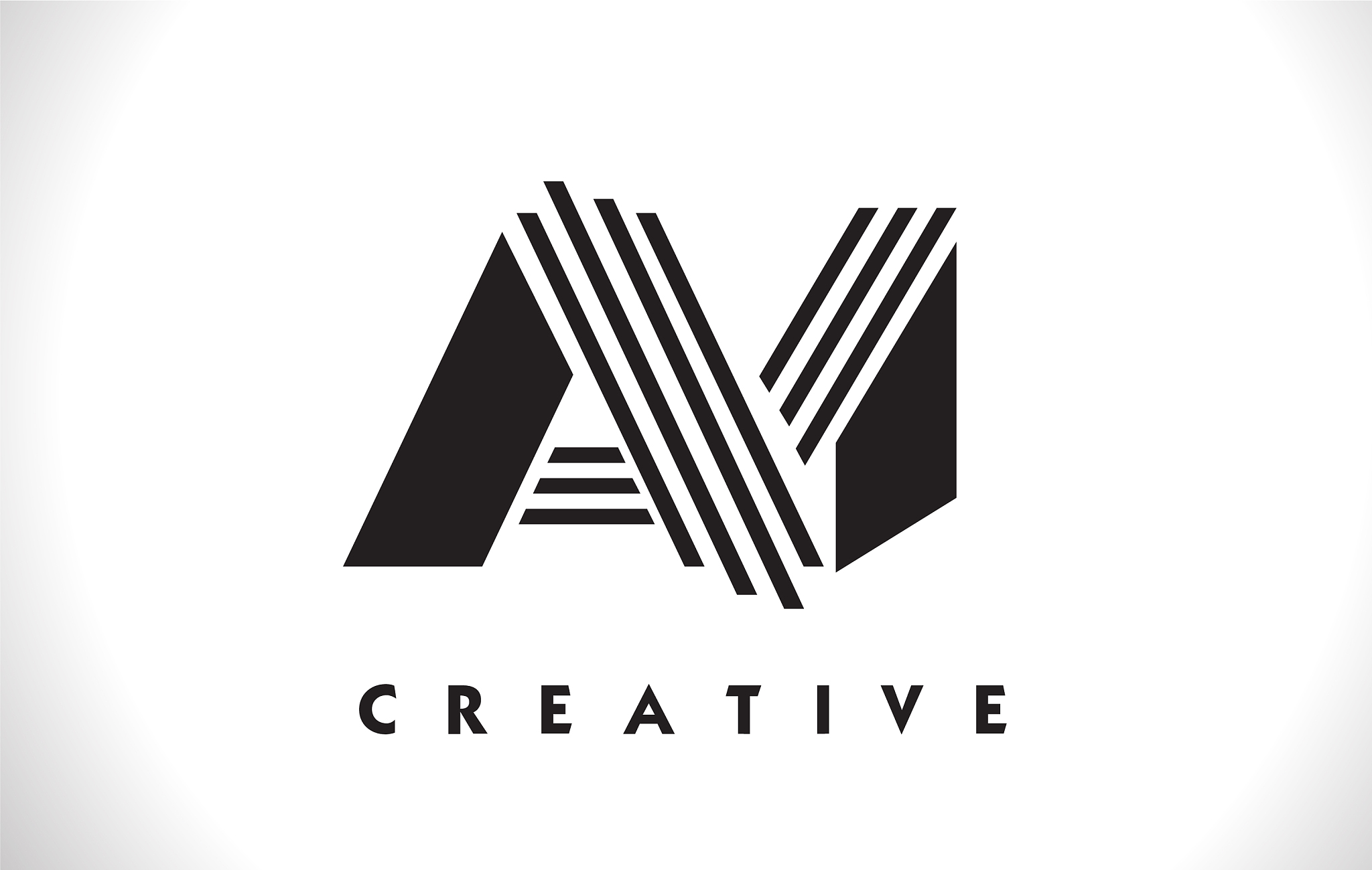 am logo letter with black lines design line letter