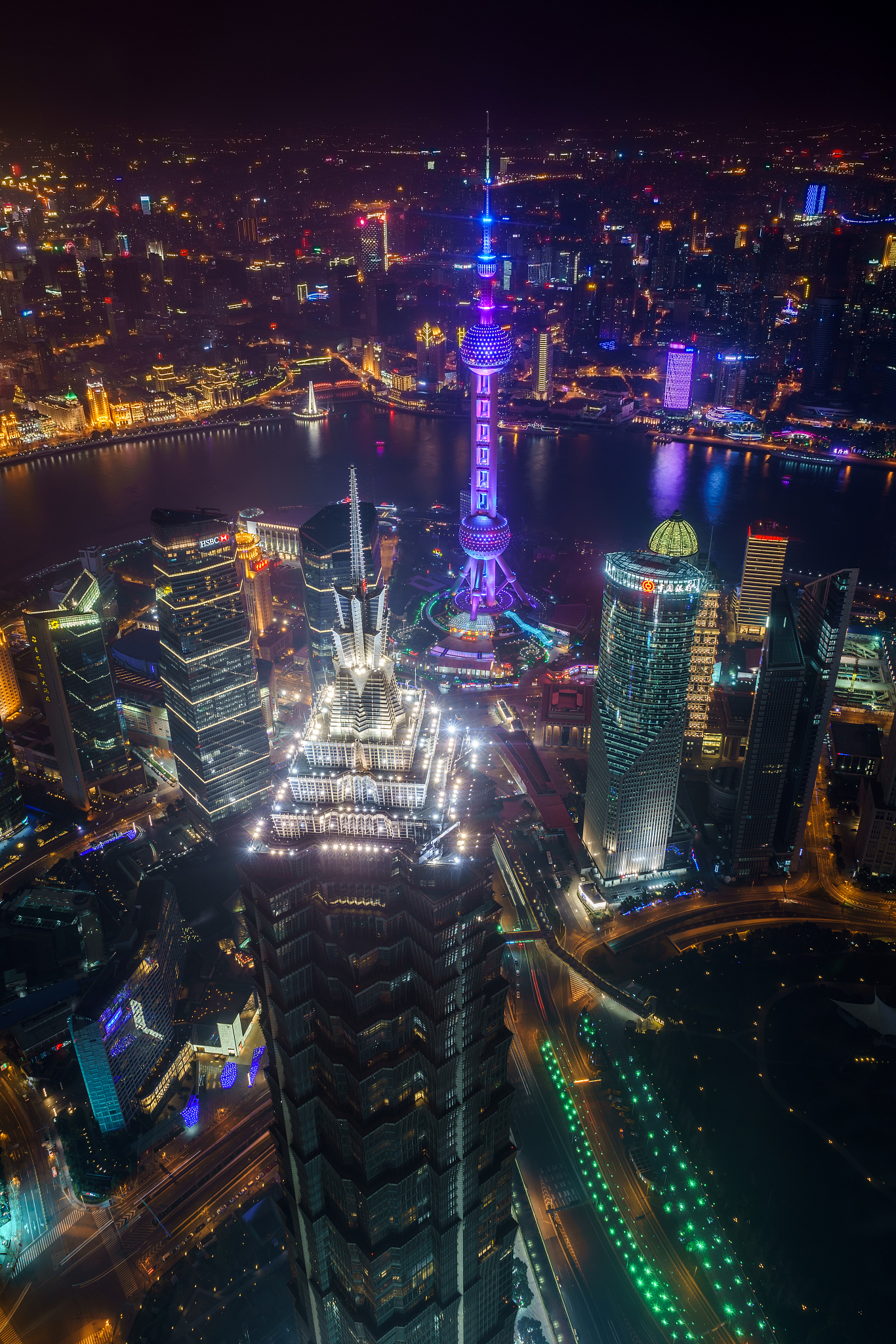 elevated view of shanghai