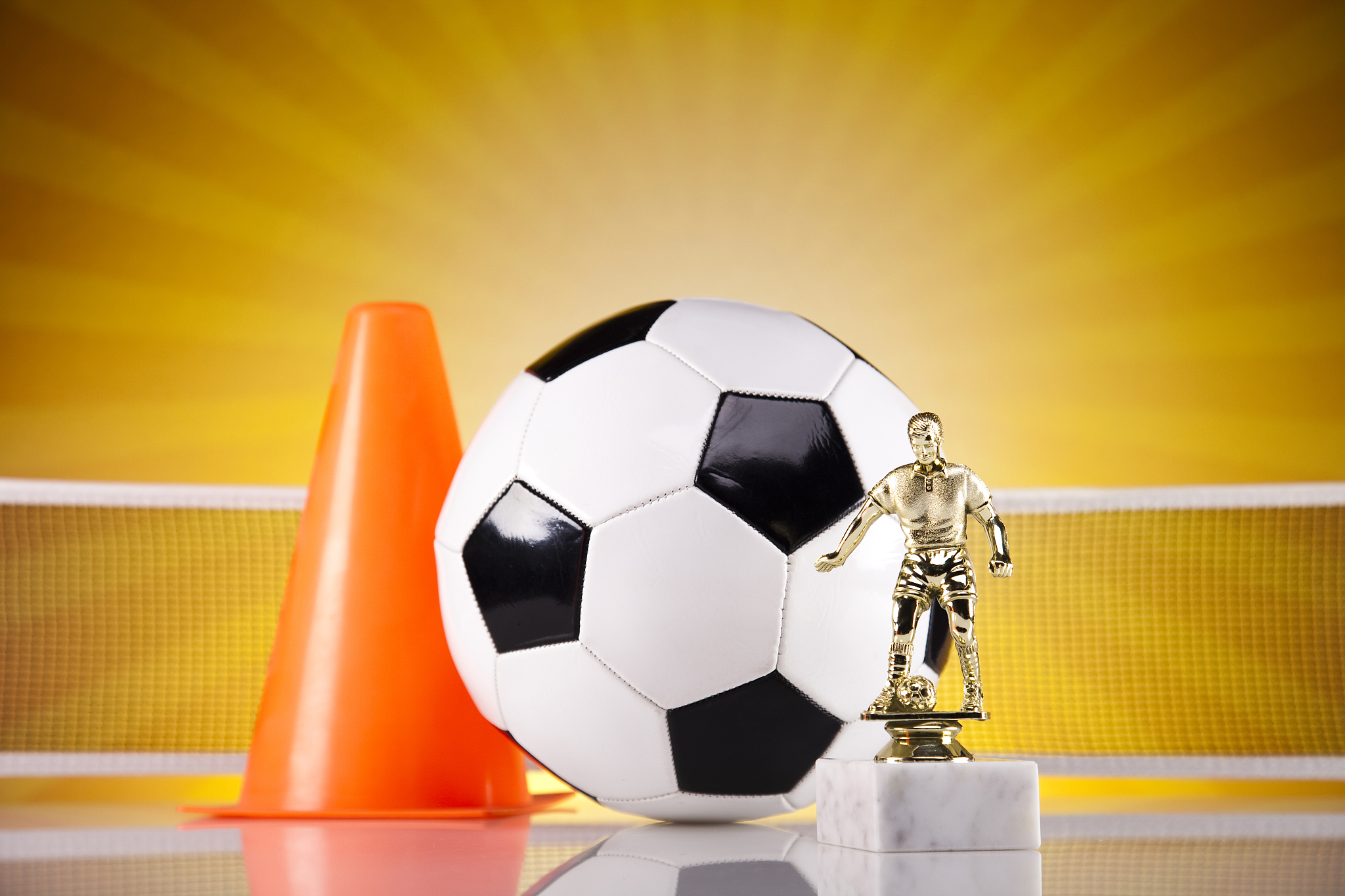soccer ball and sunshine