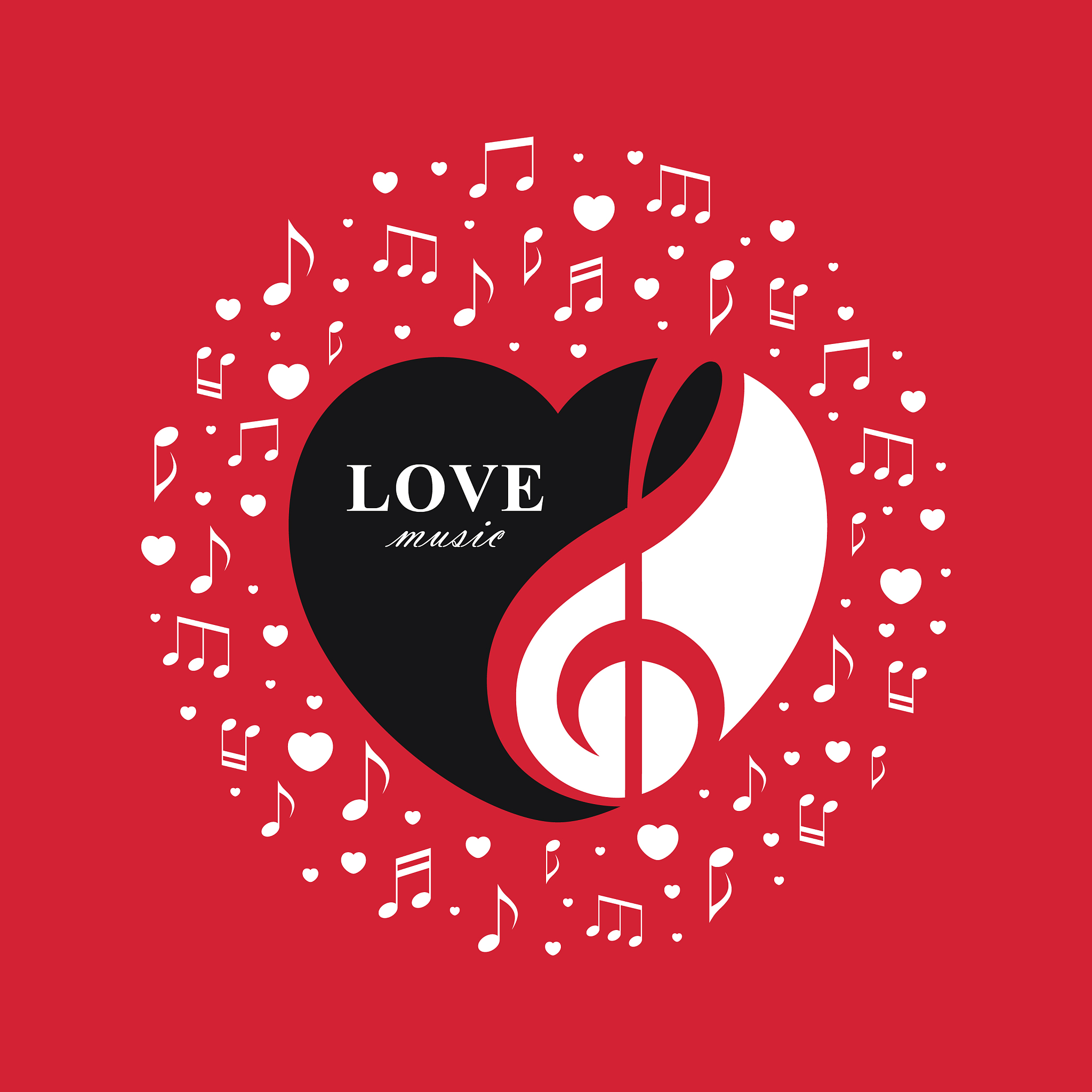 love music red banner