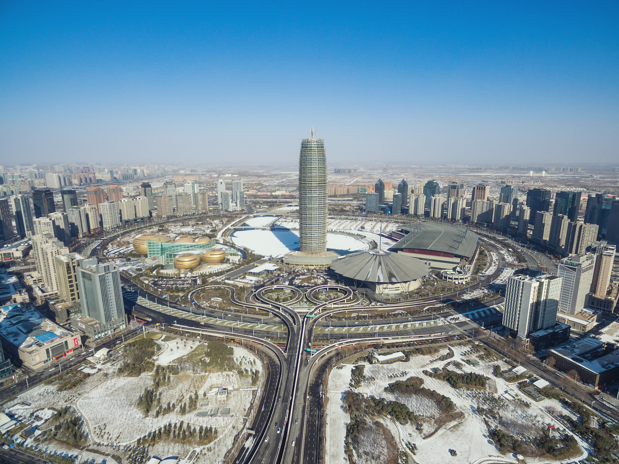 都市风光,<strong>郑州</strong>,高视角,会议中心,国内著名景点,交通,广场,雪,星级酒店