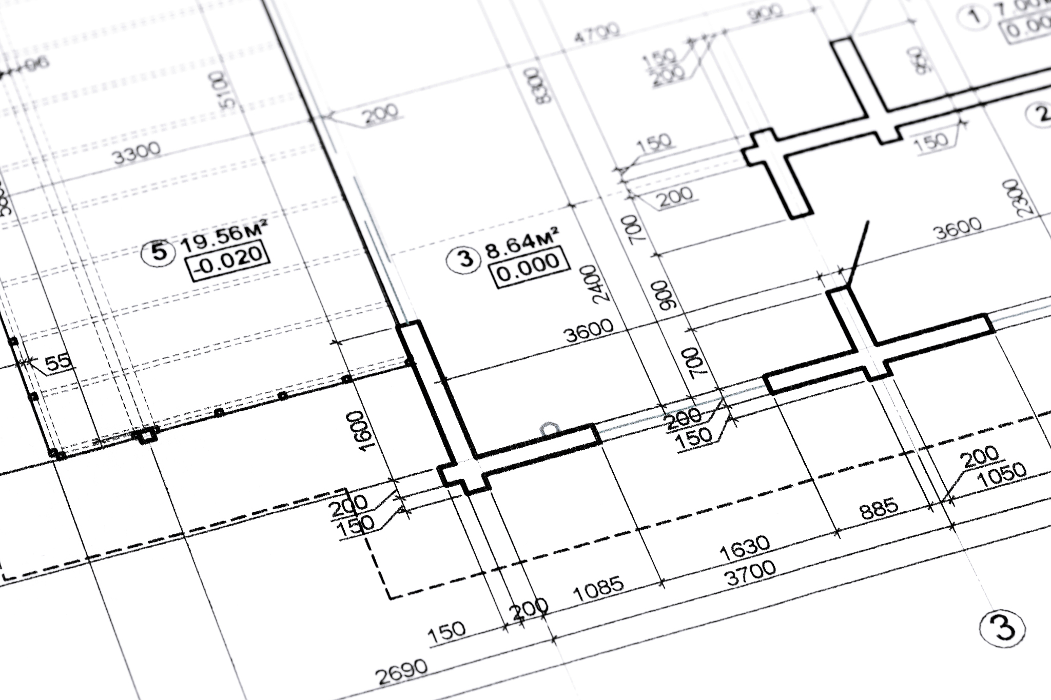 house plan blueprints closeup