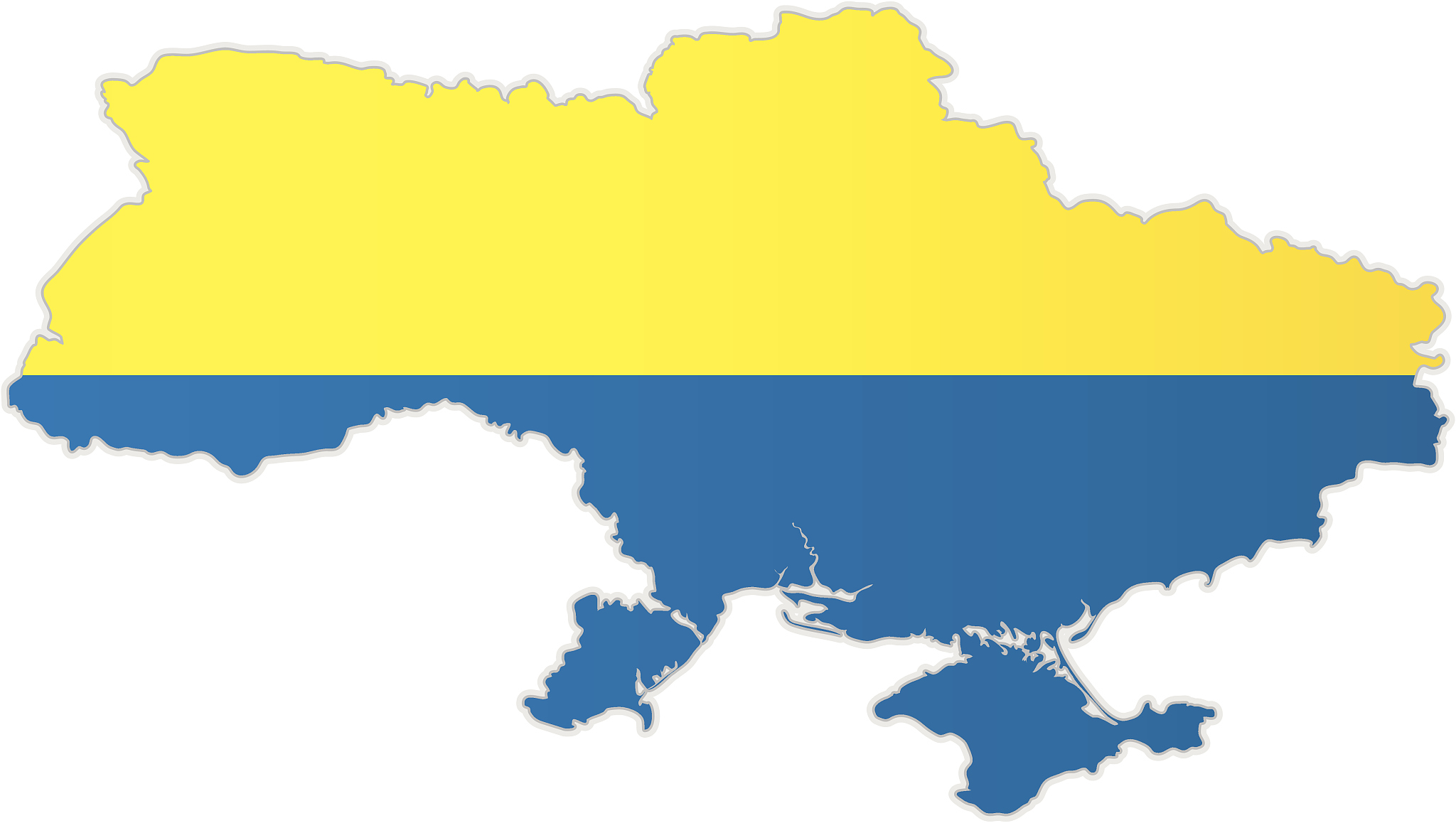 ukraine map with flag