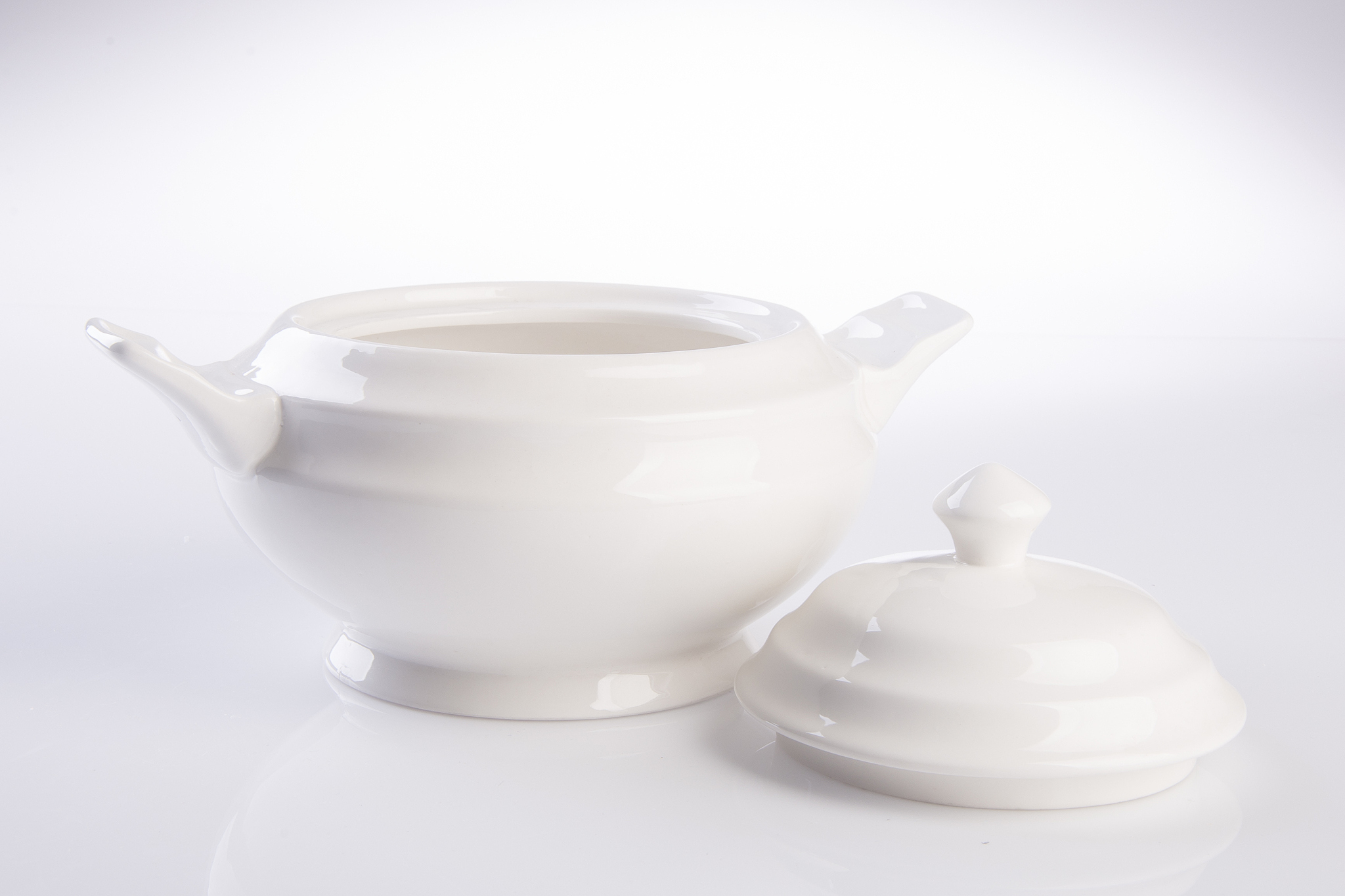 close-up of container over white background