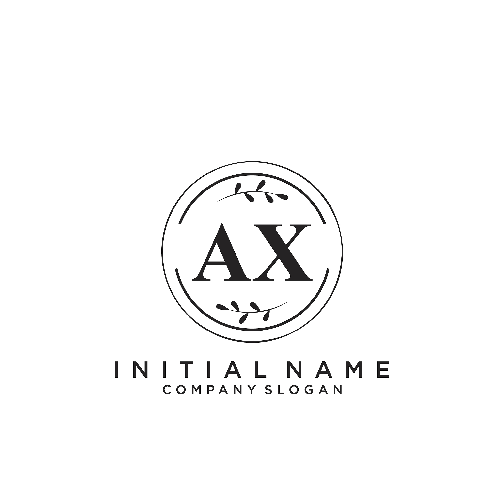 ax initial handwriting logo design