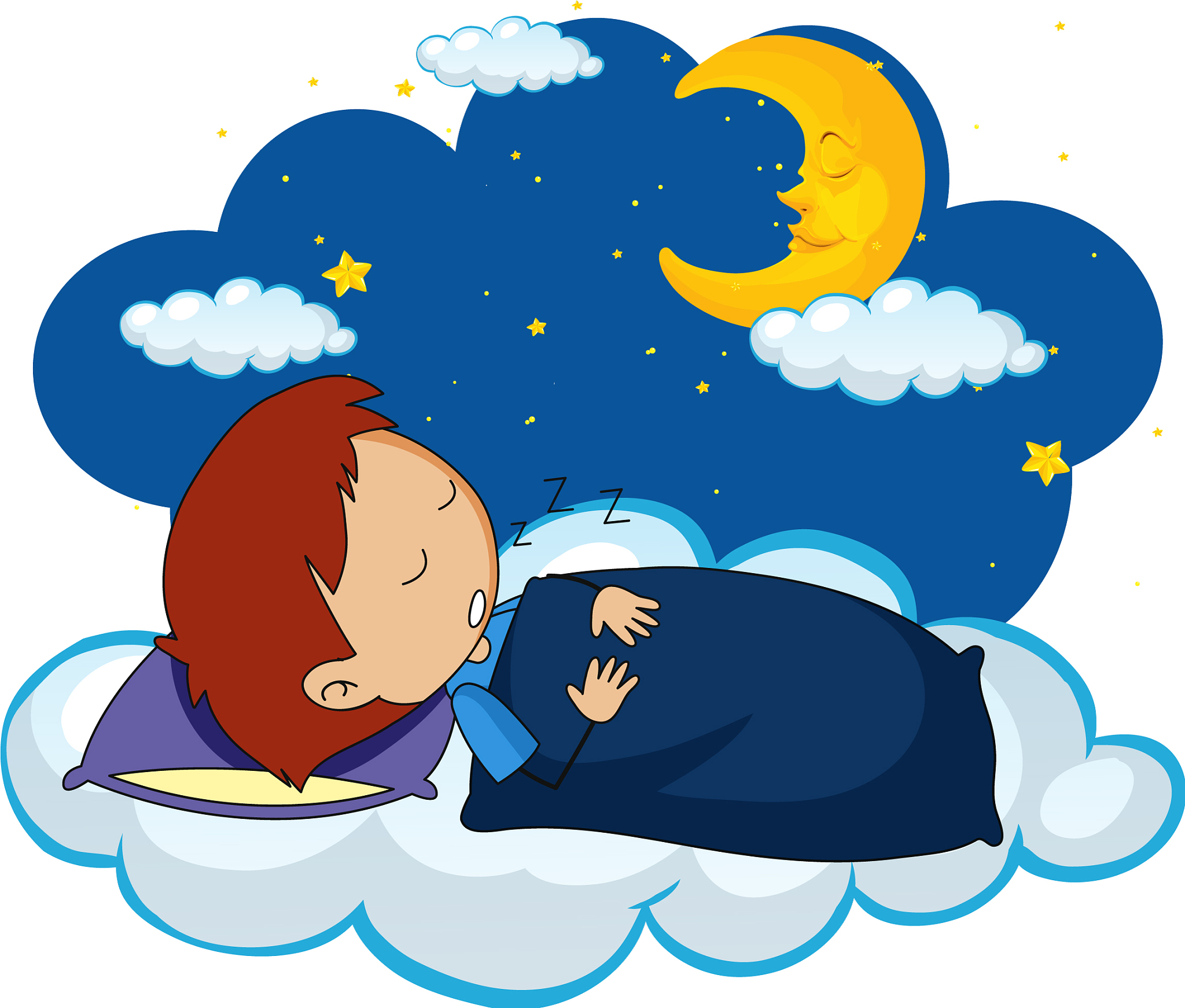 boy sleeping at night