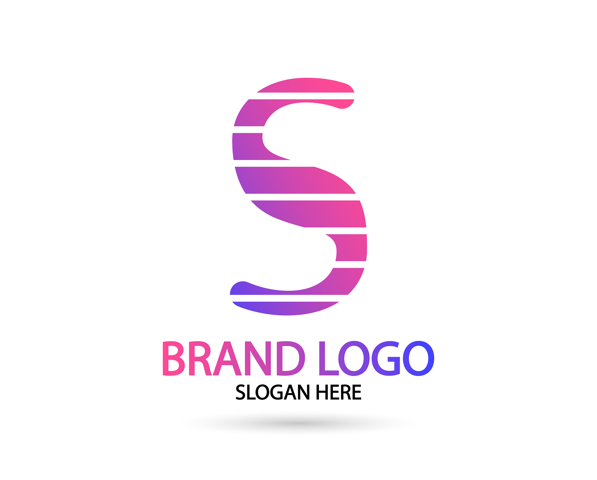 abstract gradient s logo letter s logo design