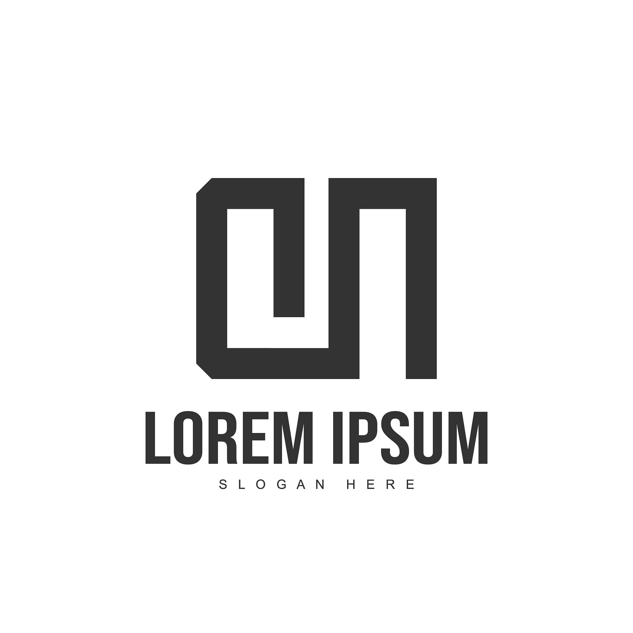 dn letter logo design initial letter logo template