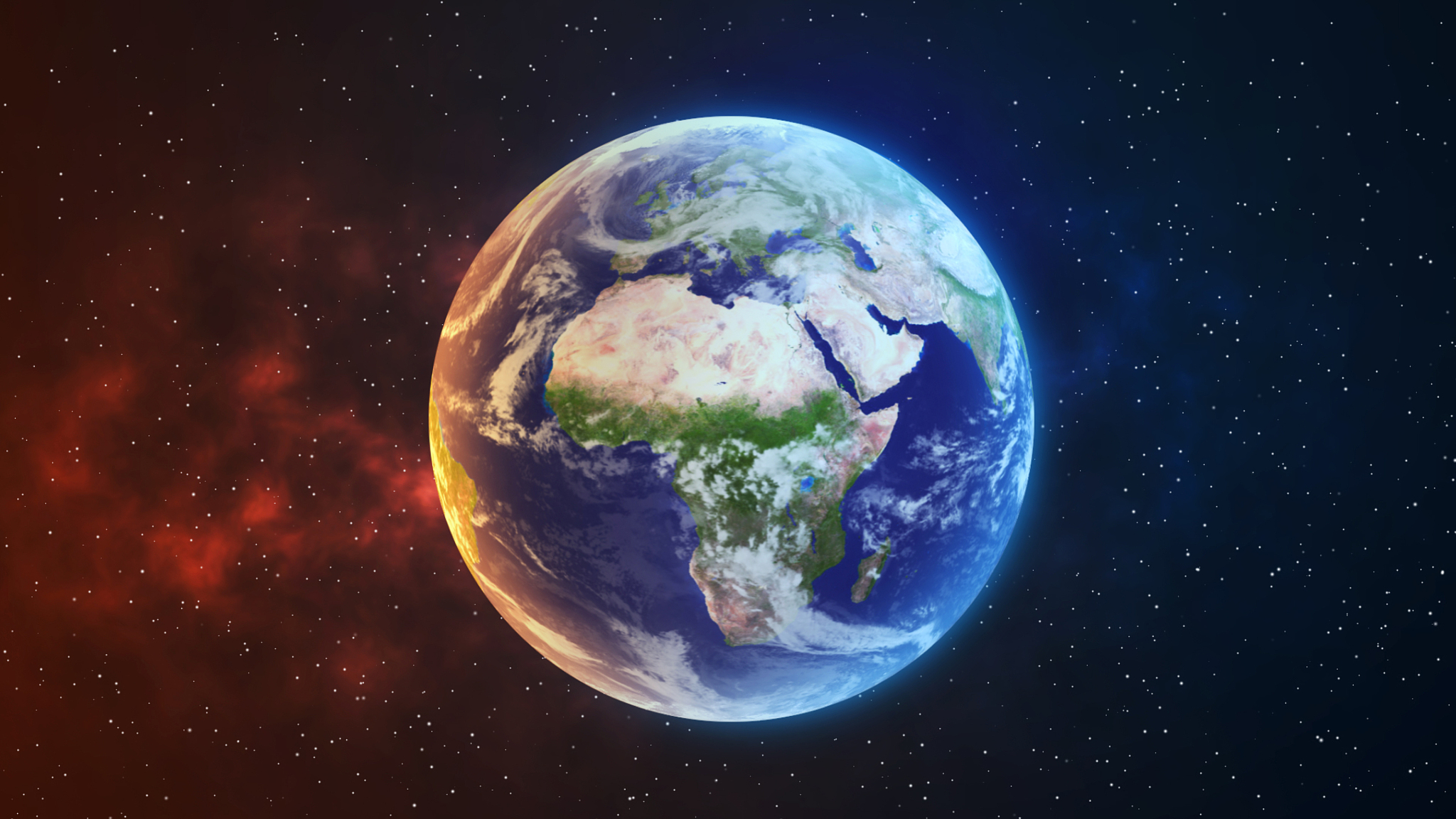 planet earth in space