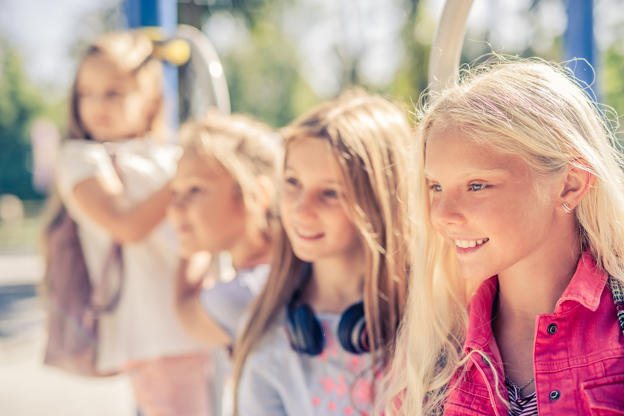 school girls in the playground