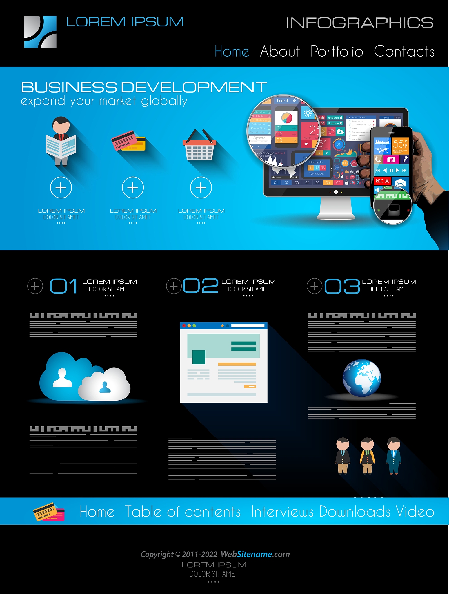 attractive modern web template with flat ui