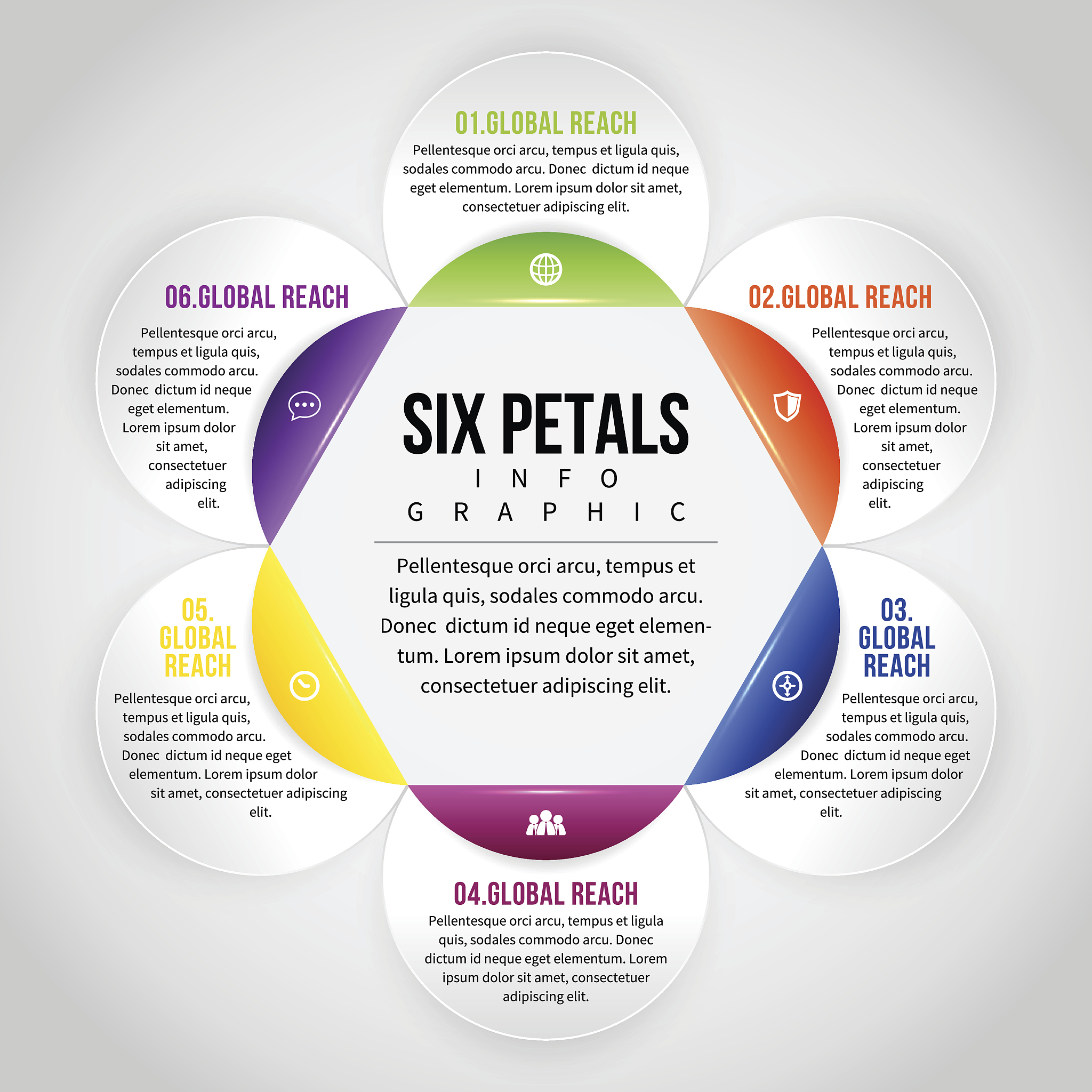 six petals infographic