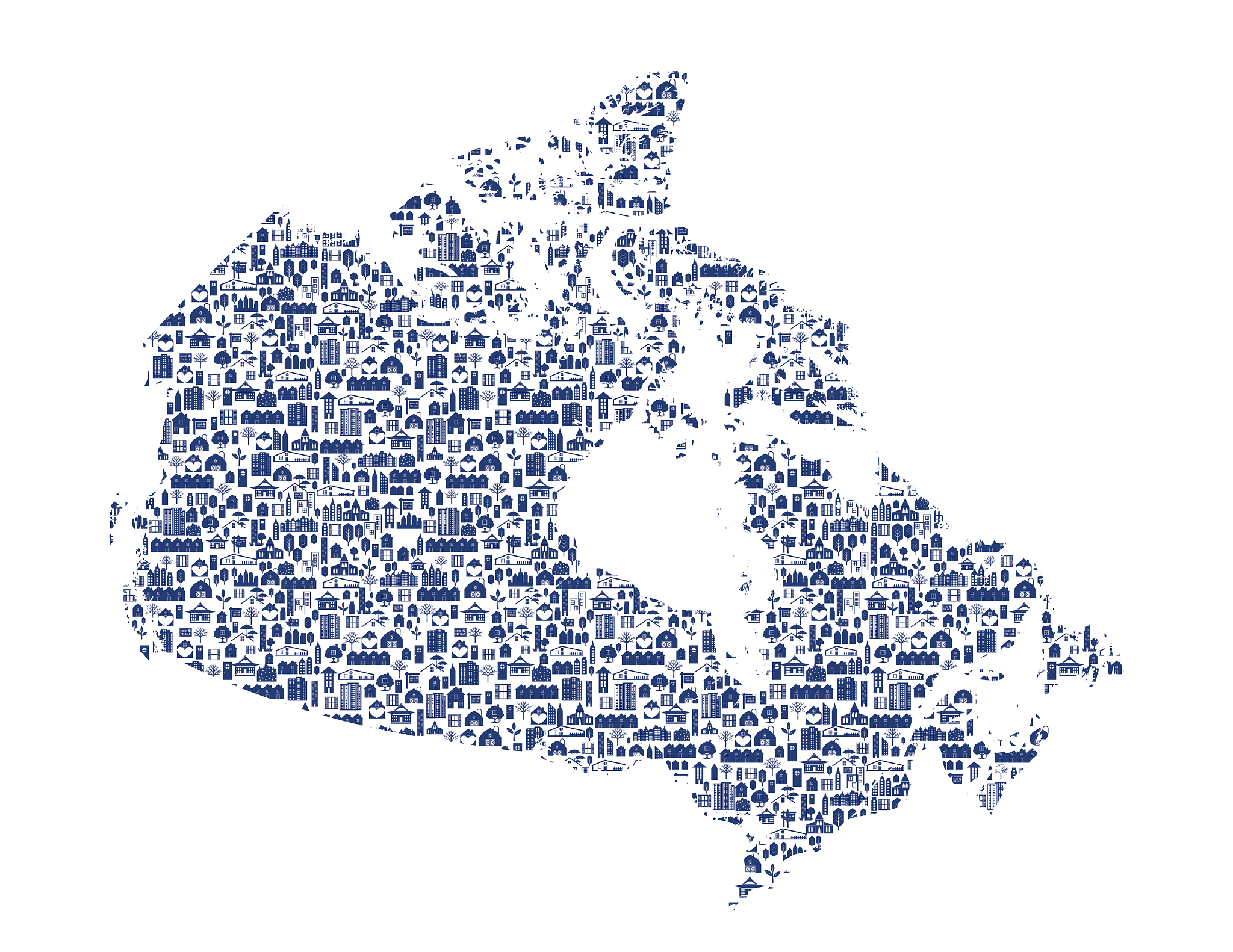 map of canada, real estate concept