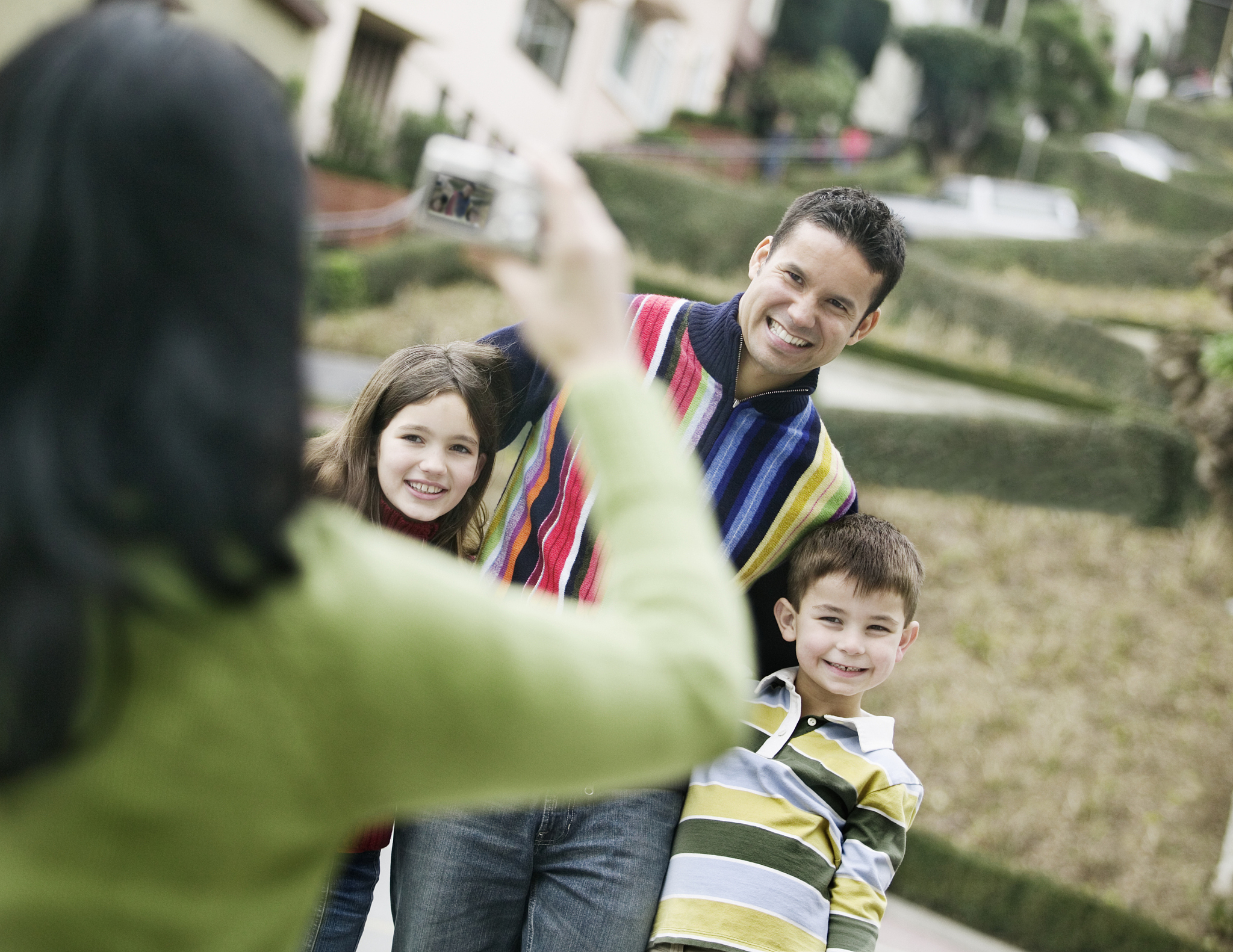 family taking photo