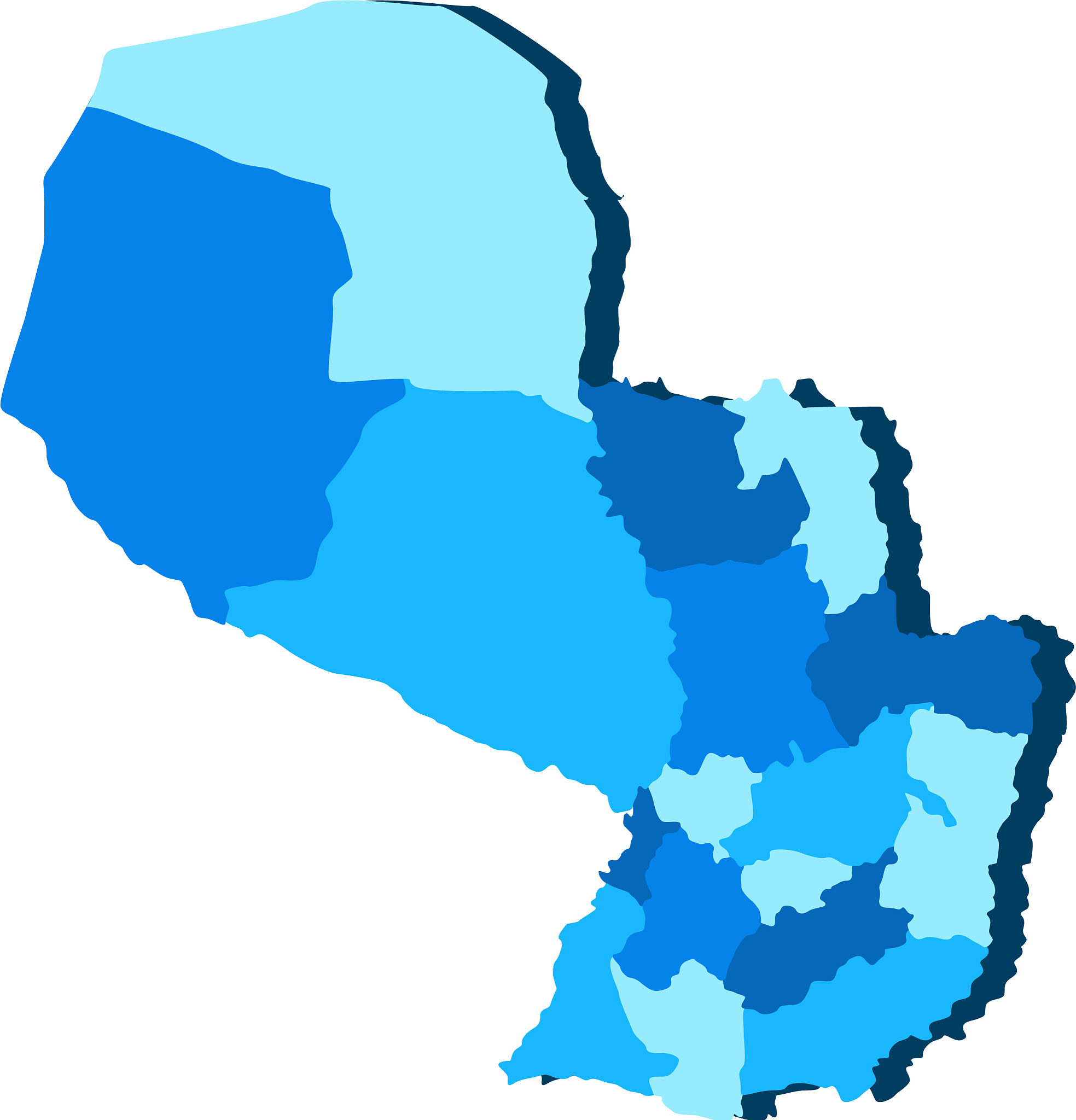 political map of paraguay