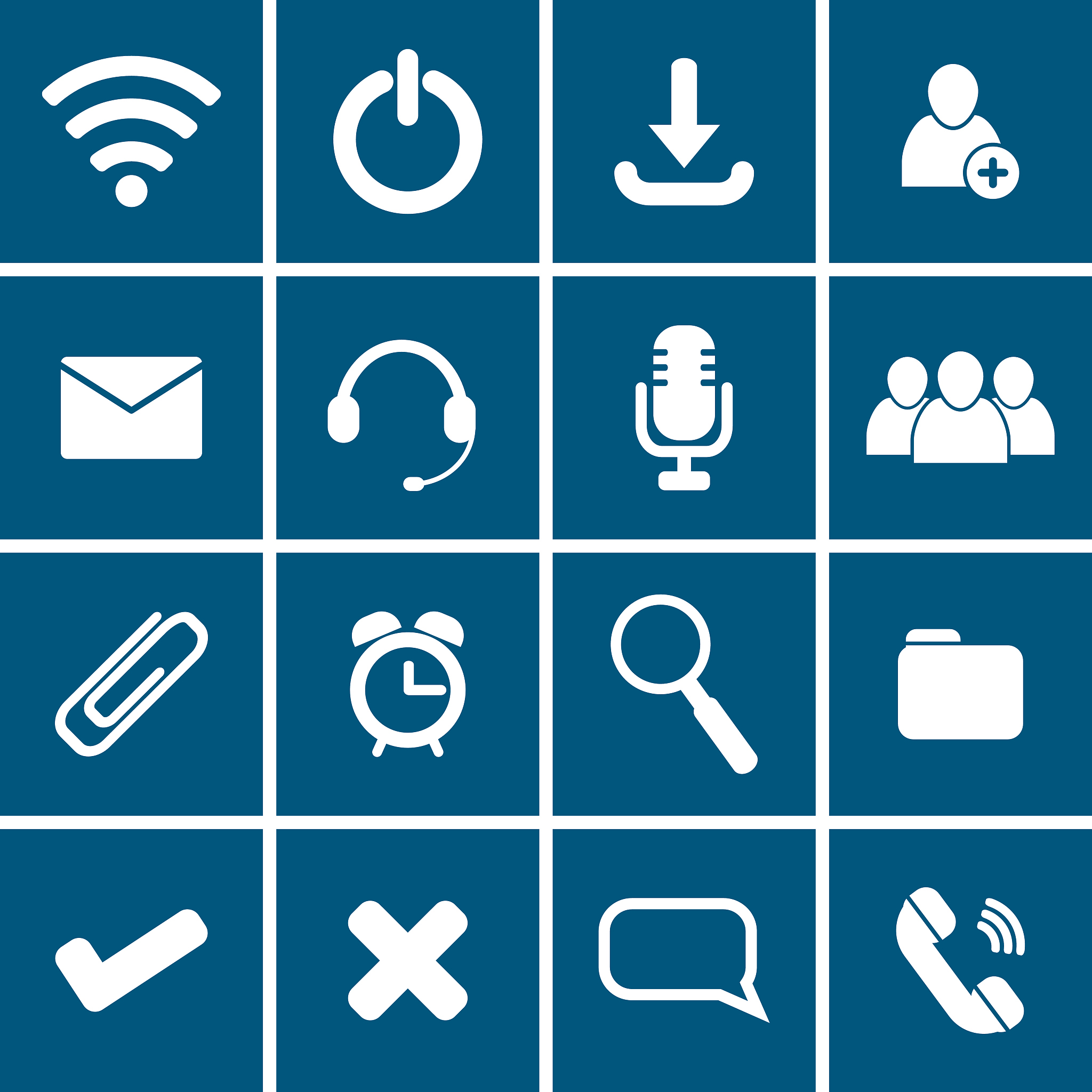 blue web icons