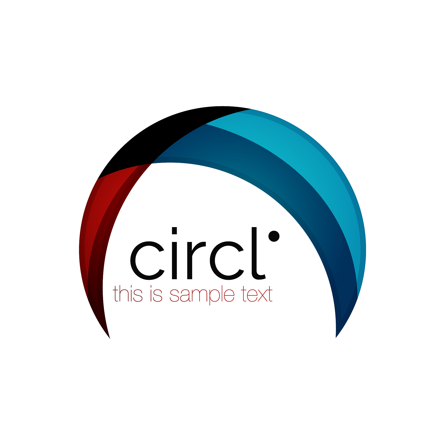 clean professional colorful circle business icon