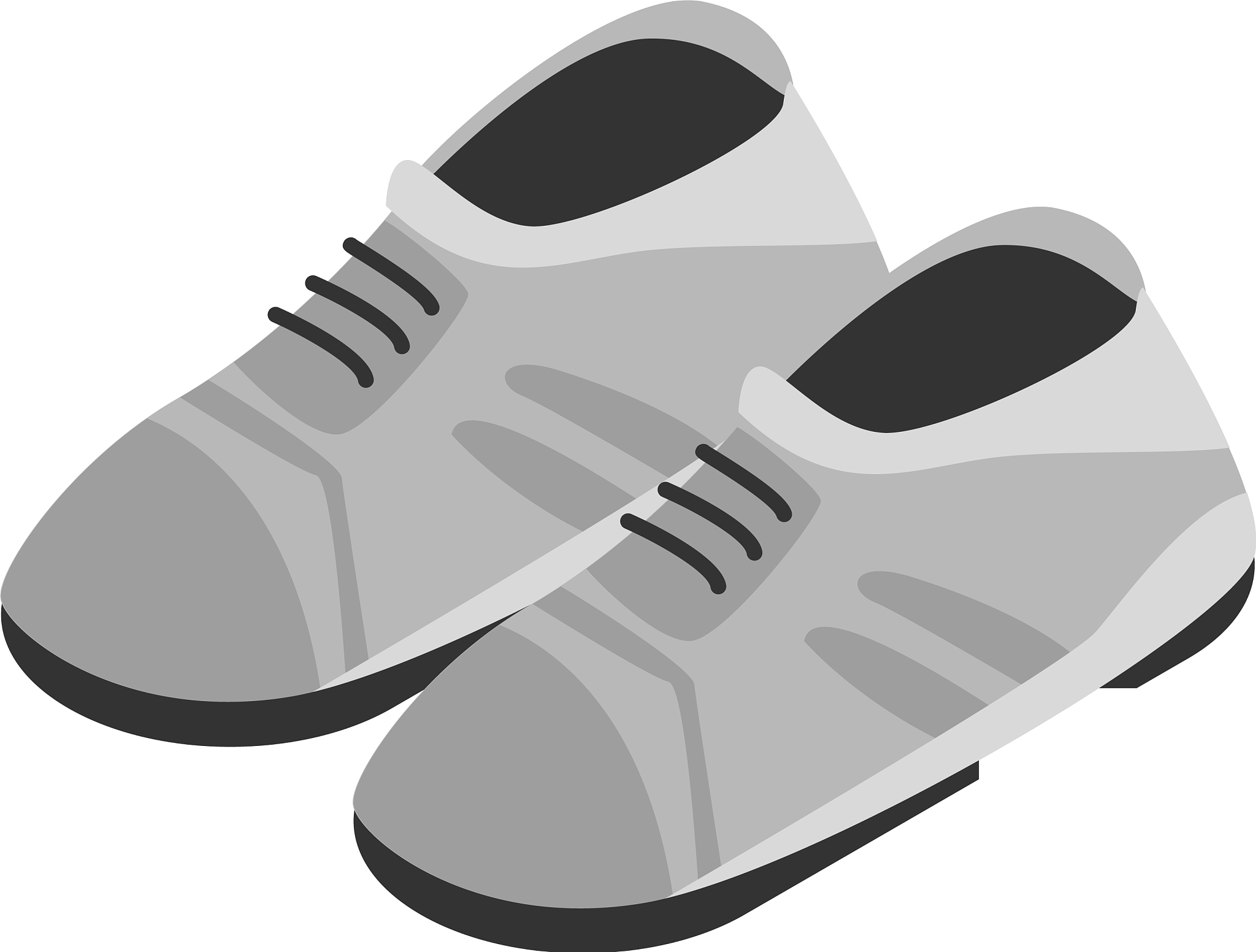 grey shoes icon isometric style