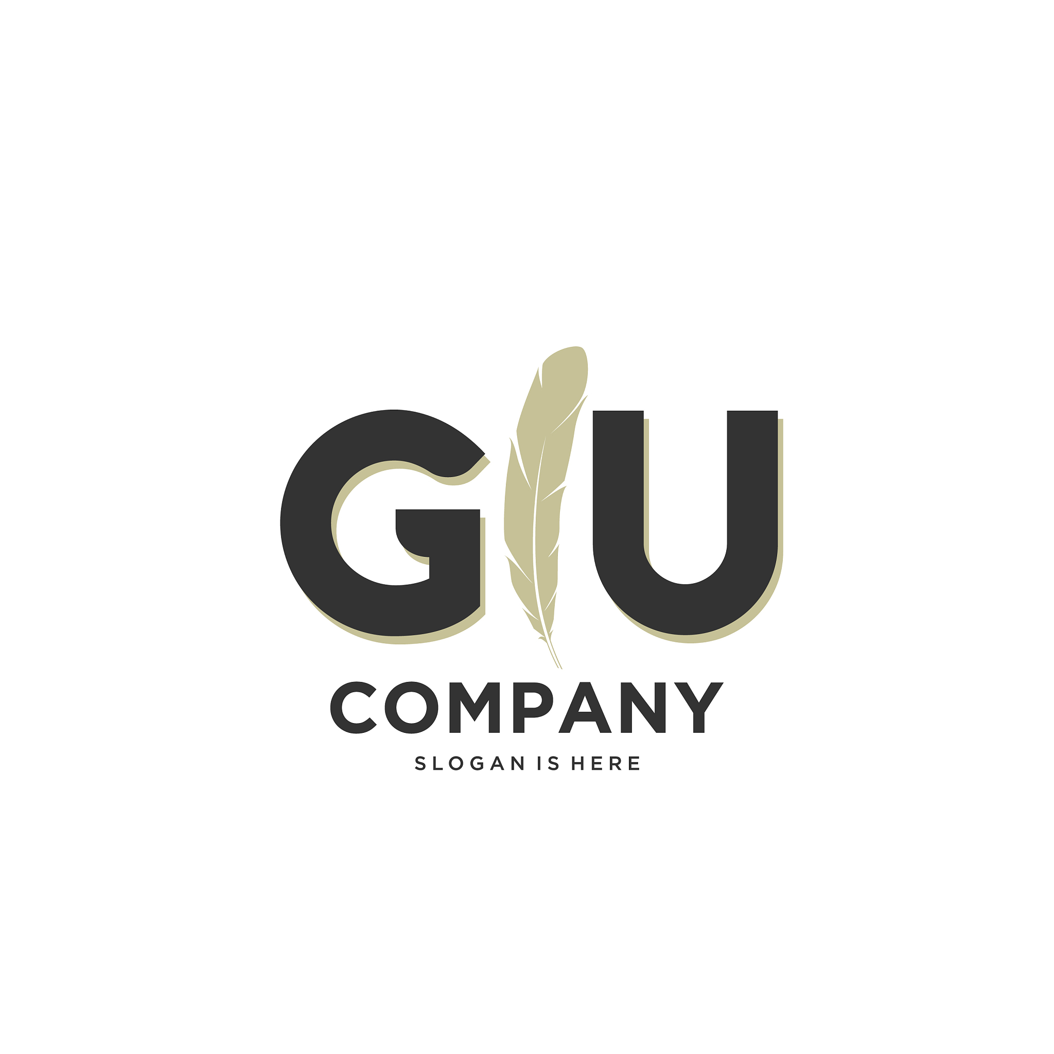 initial gu letter unique attractive creative
