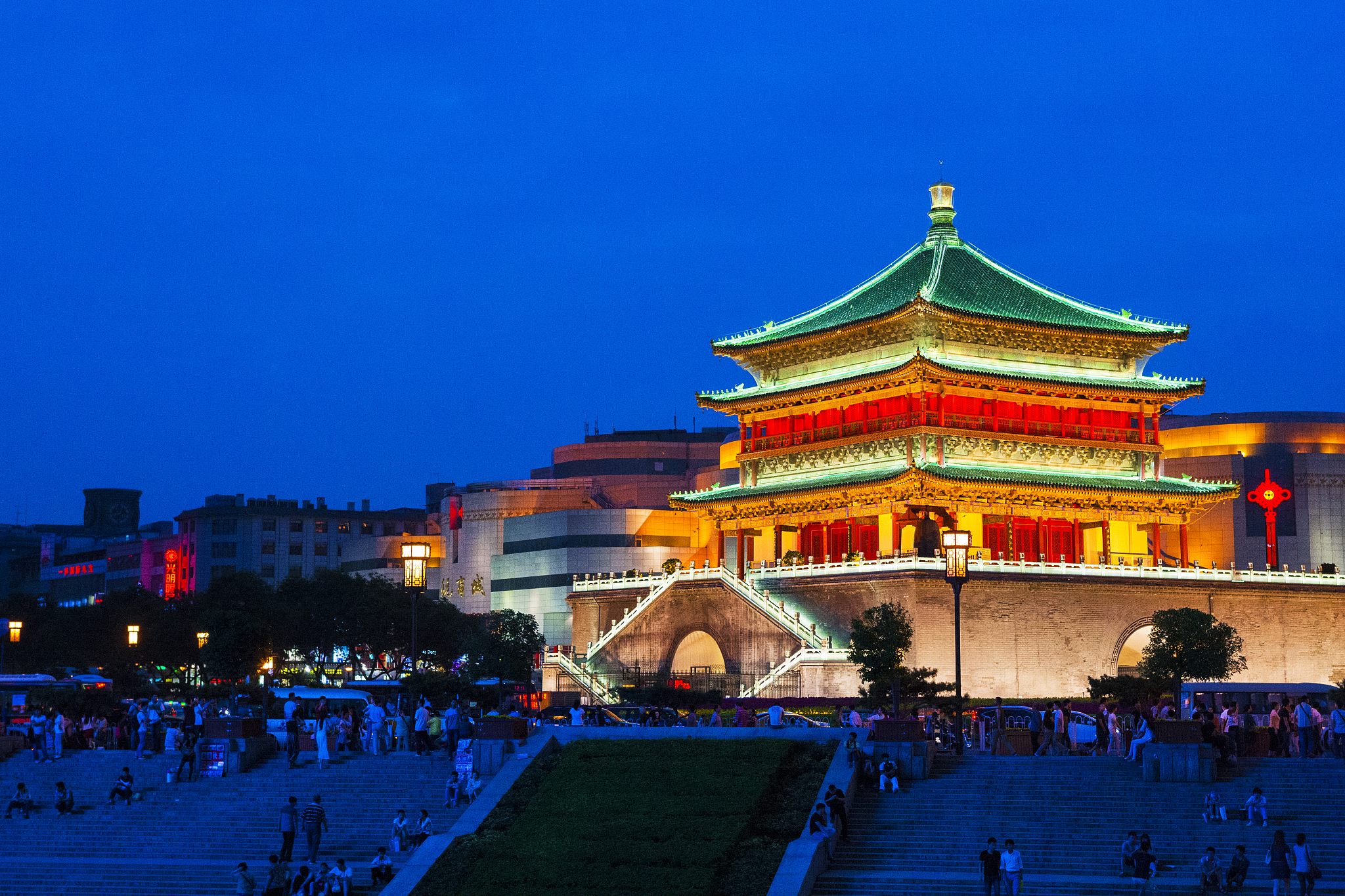 the bell tower in xi'an, china