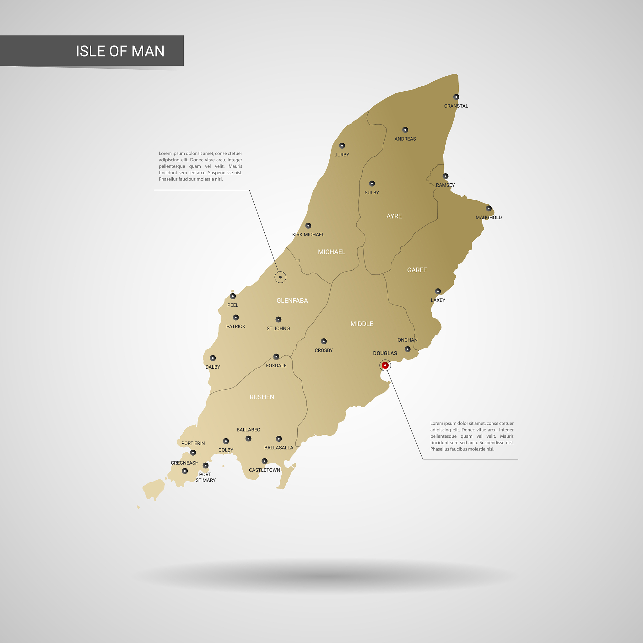 stylized isle of man map