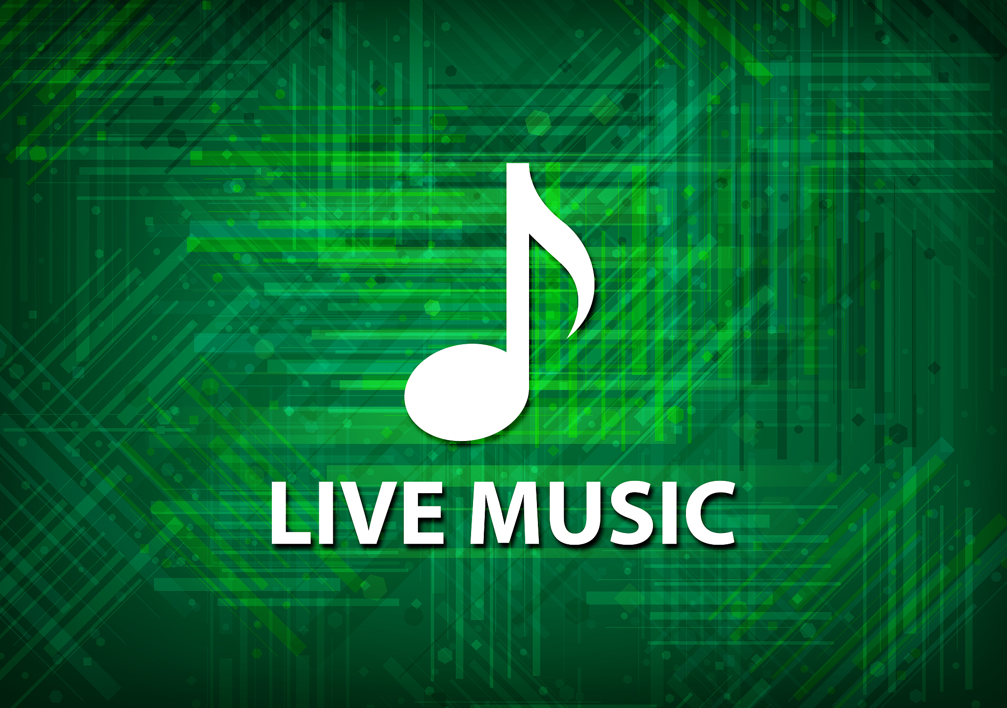 live music green background