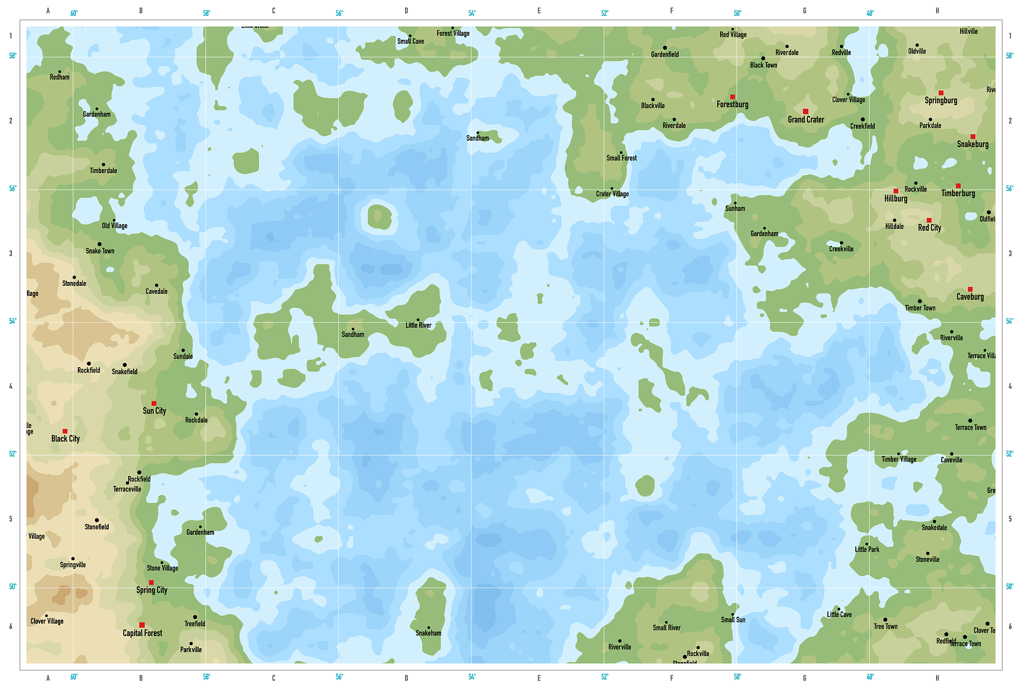 natural color generic topographic map 246