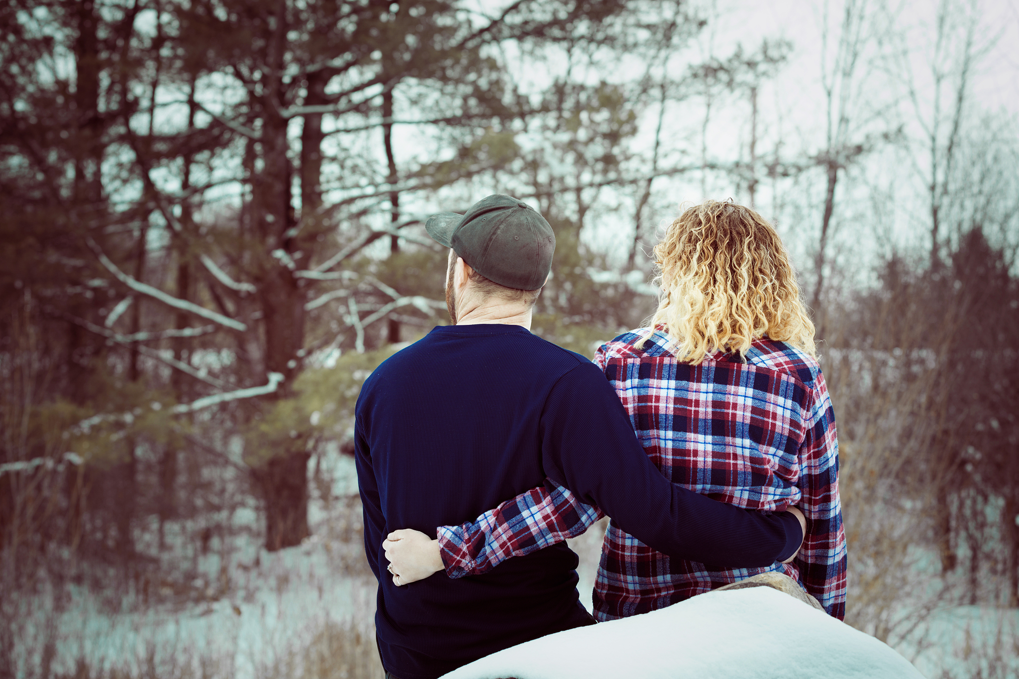 couple on vacation admiring the nature